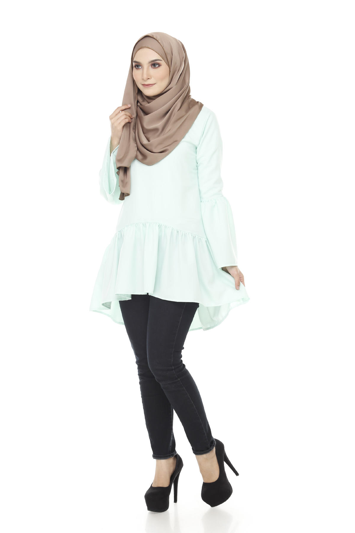 SW4369 Blouse (PLUS SIZE) Green