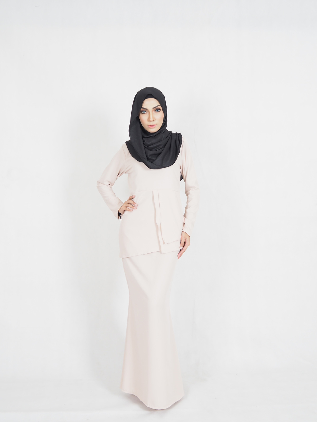 SW4371 Baju Kurung (PLUS SIZE) Cream