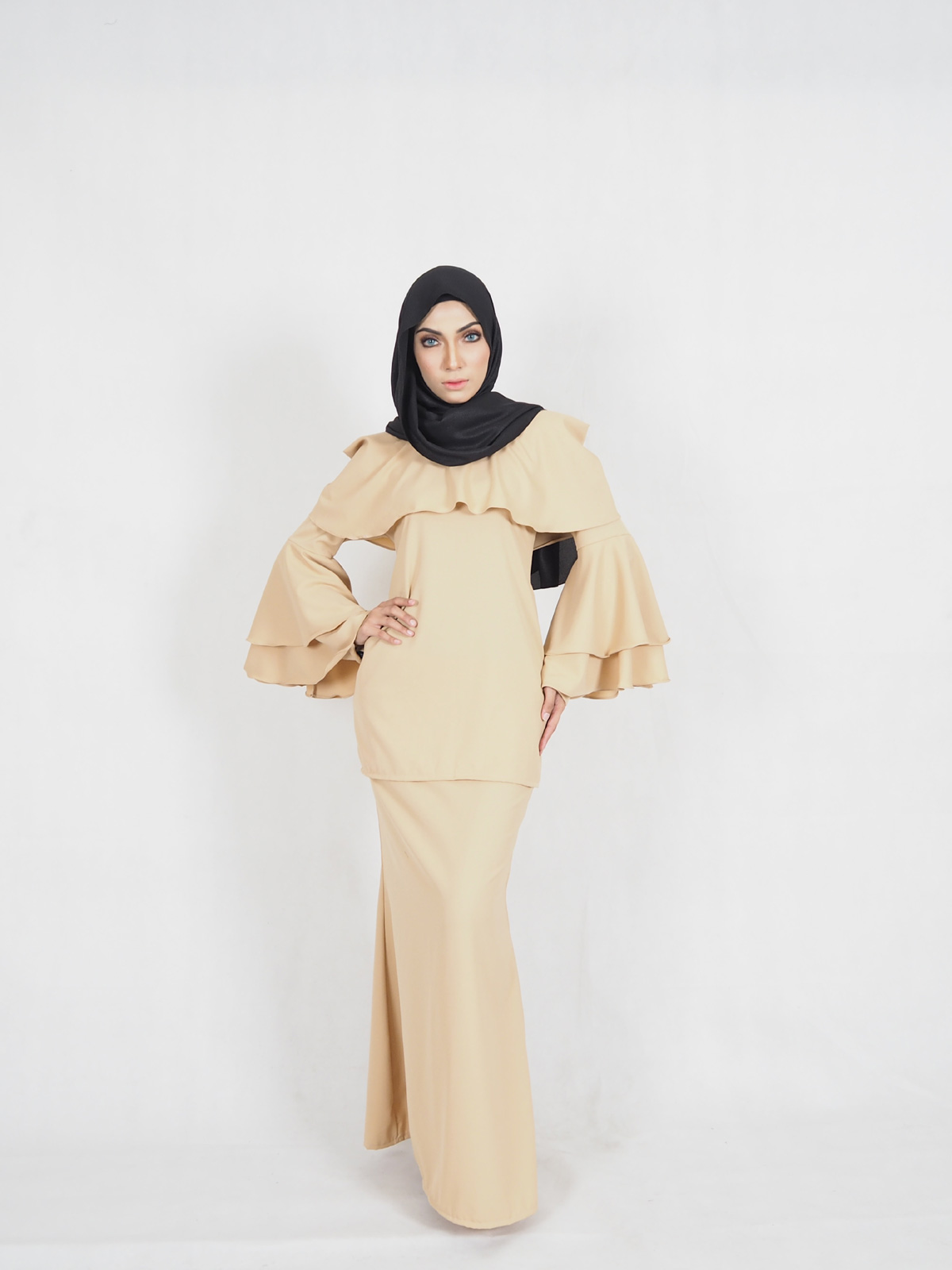 SW4372 Baju Kurung (BREASTFEEDING) Dark Brown