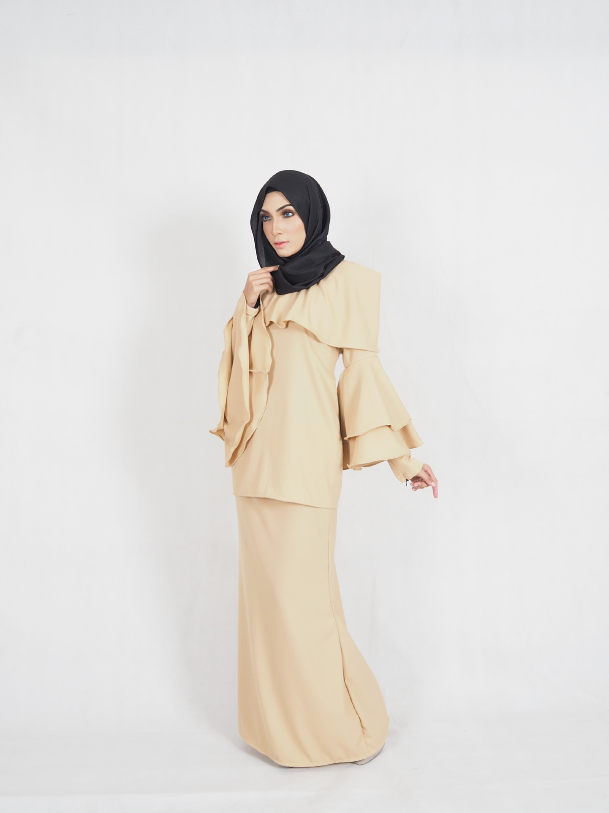 SW4372 Baju Kurung (BREASTFEEDING) Dark Brown