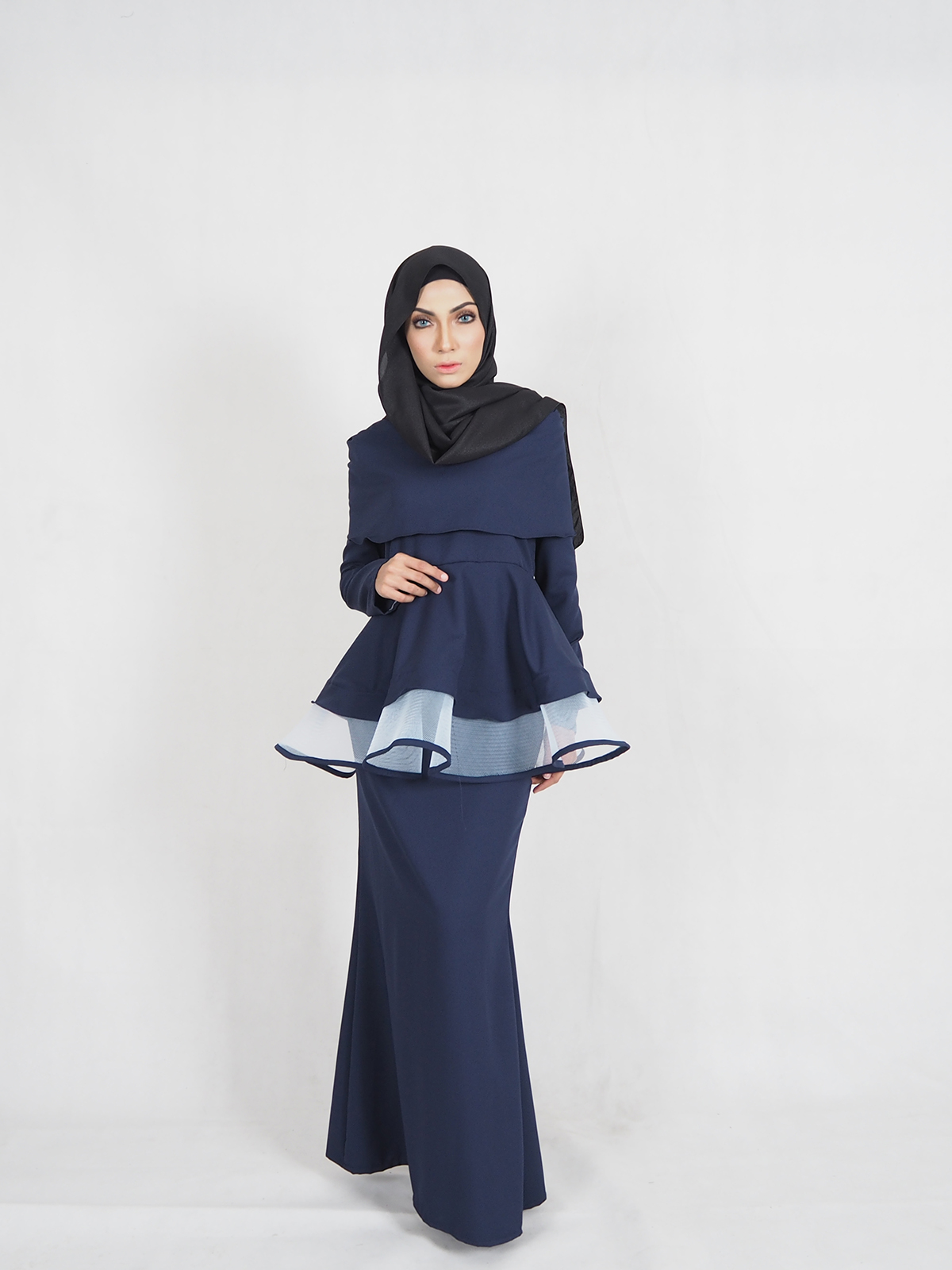 SW4373 Baju Kurung (BREASTFEEDING) Dark Blue