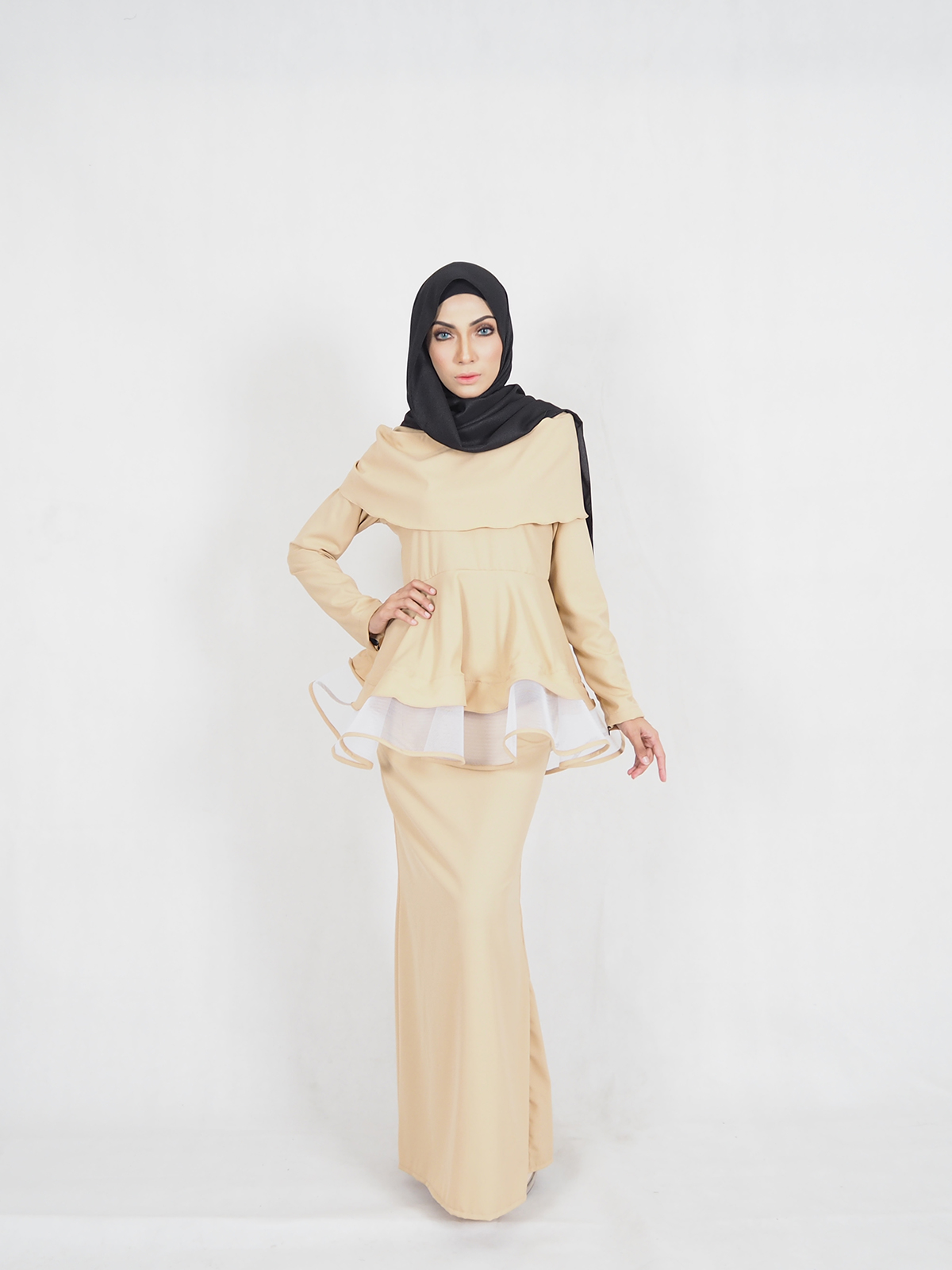 SW4373 Baju Kurung (BREASTFEEDING) Dark Brown