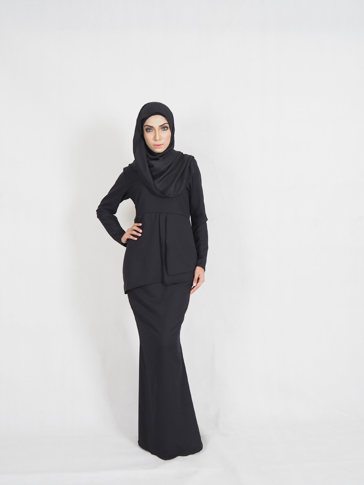 SW4374 Baju Kurung (BREASTFEEDING) Black