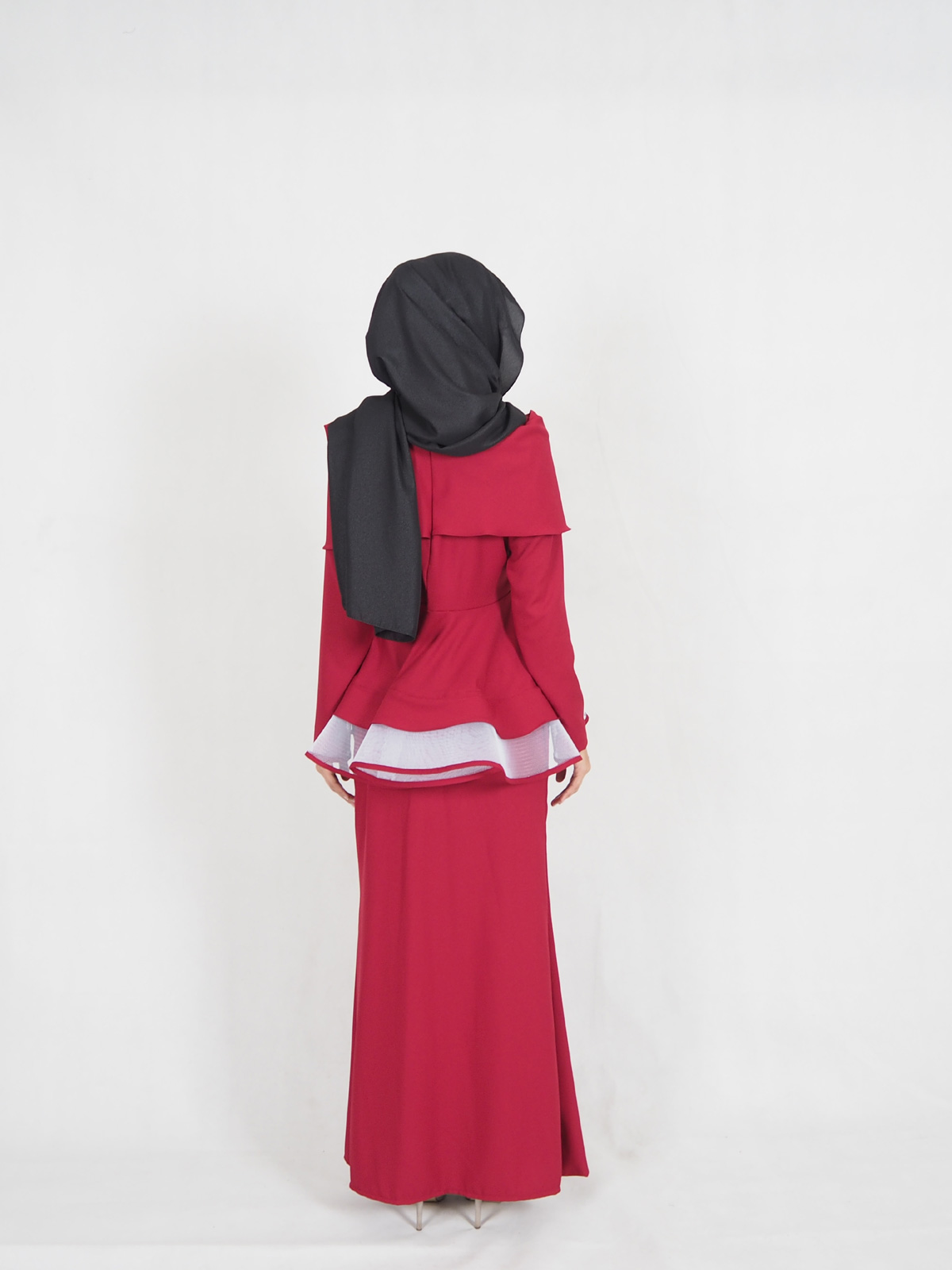 SW4375 Baju Kurung (PLUS SIZE BREASTFEEDING) Red