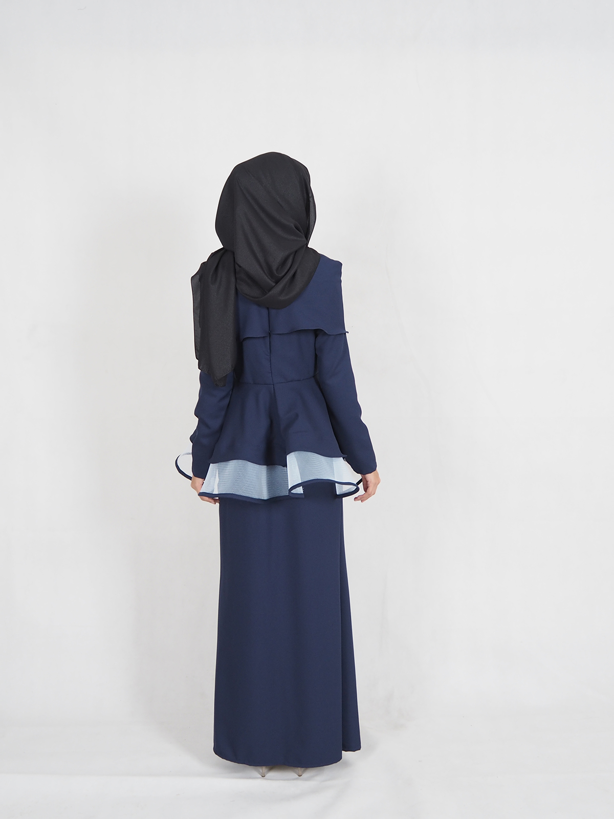 SW4376 Baju Kurung (PLUS SIZE BREASTFEEDING) Dark Blue