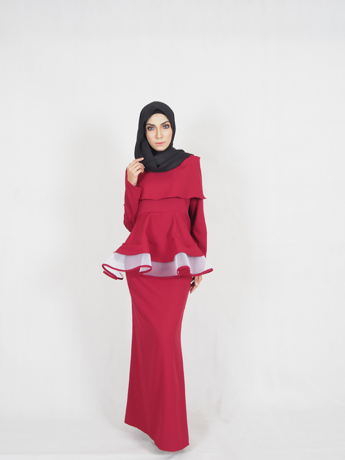 SW4376 Baju Kurung (PLUS SIZE BREASTFEEDING) Red