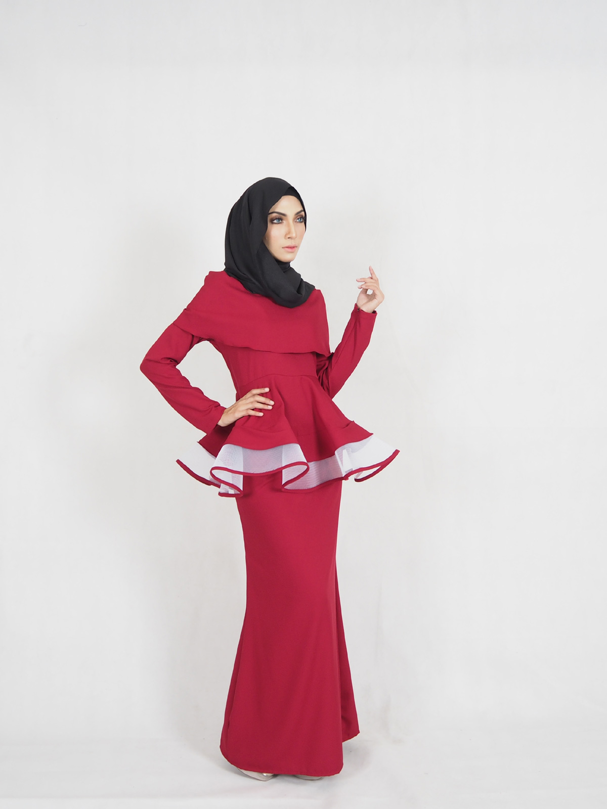 SW4376 Baju Kurung (PLUS SIZE BREASTFEEDING) Red