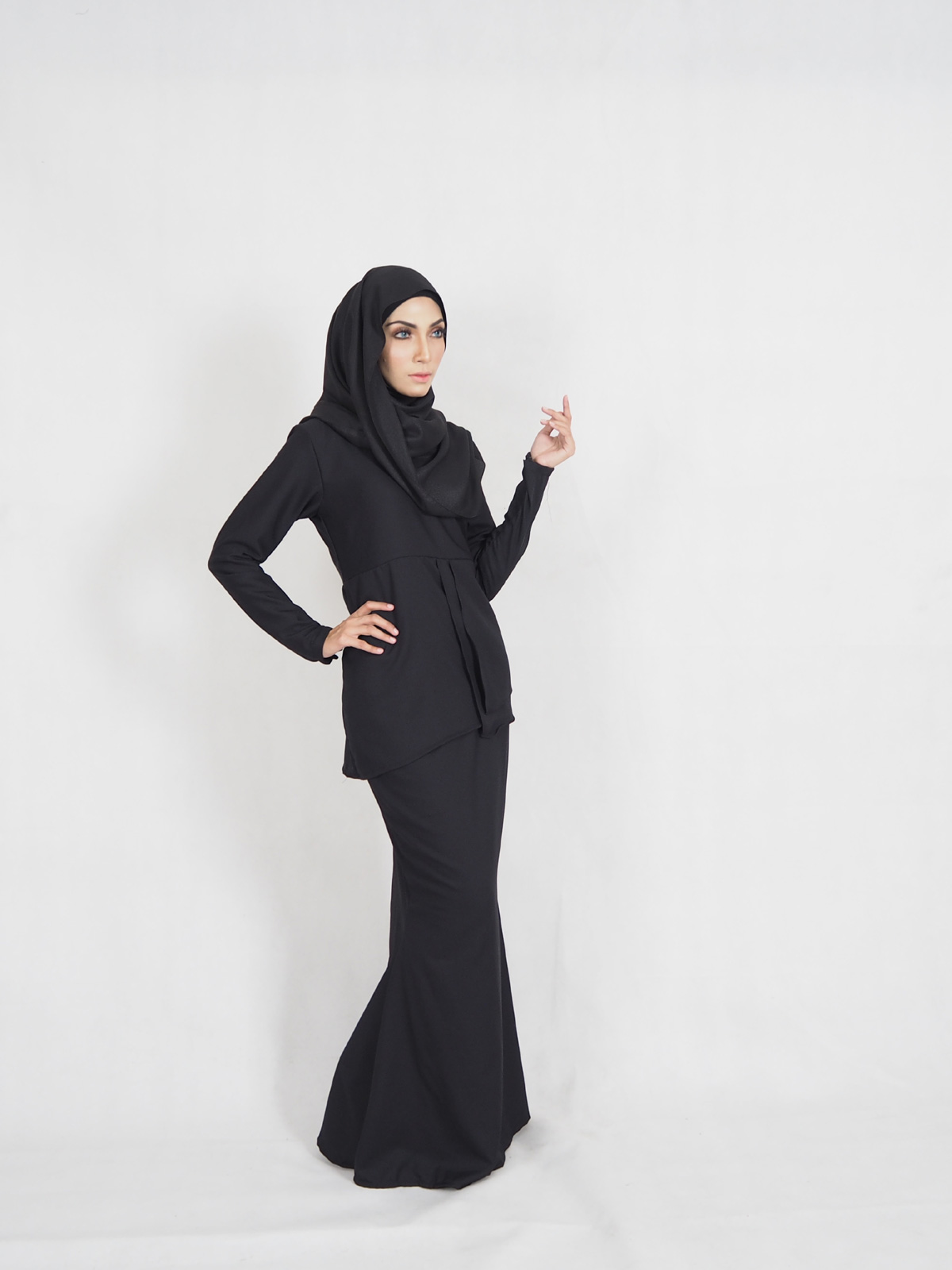 SW4378 Baju Kurung (BREASTFEEDING) Black
