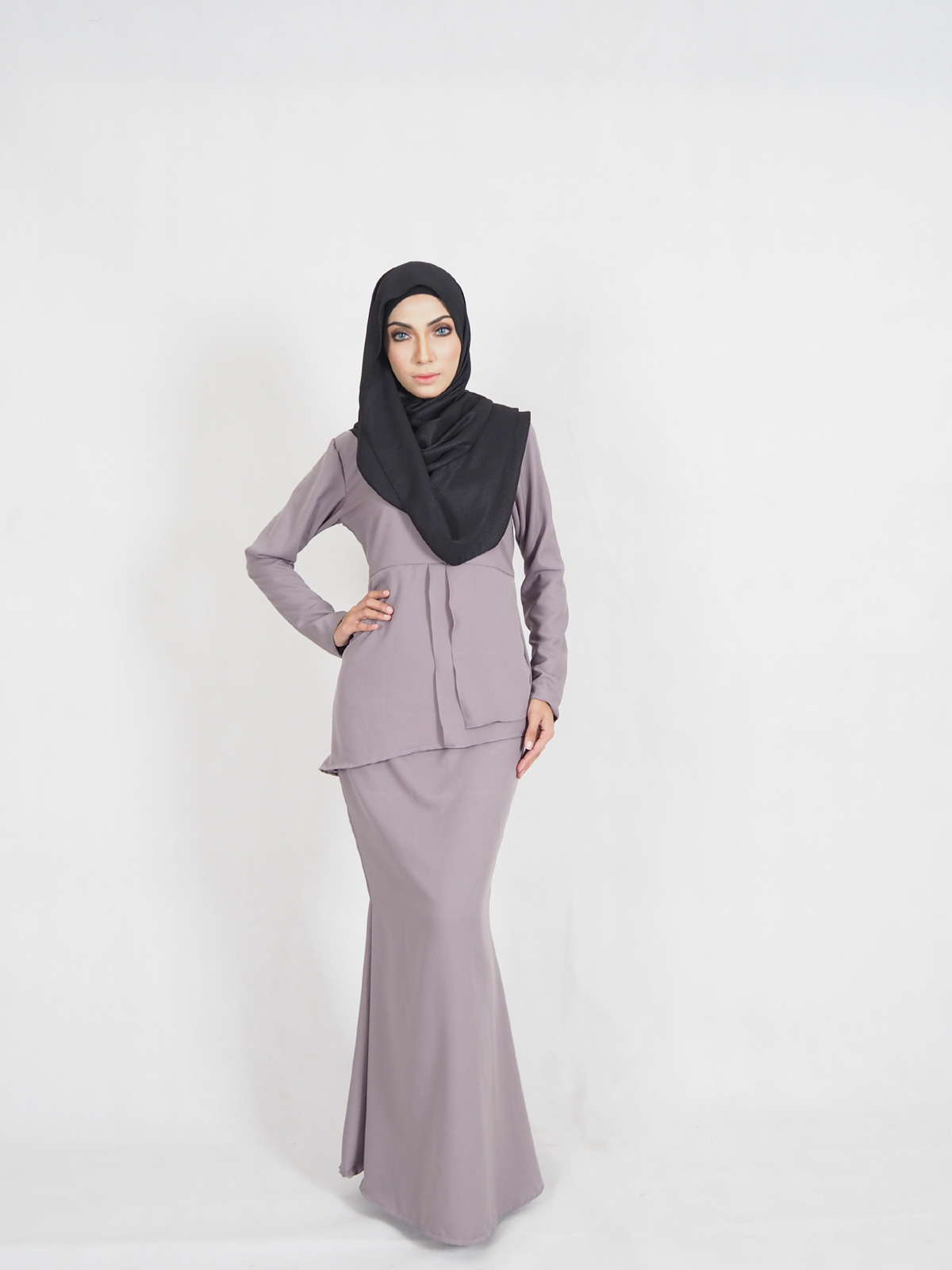 SW4379 Baju Kurung (BREASTFEEDING) Grey