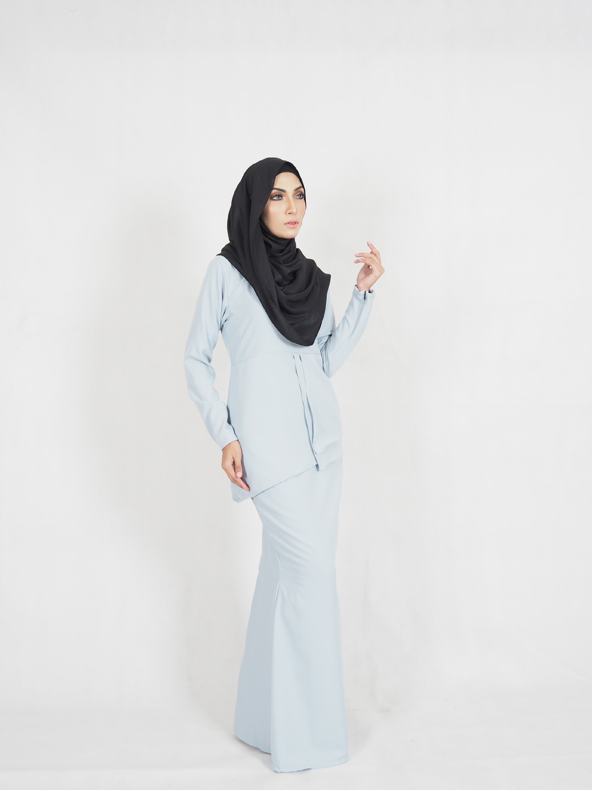SW4379 Baju Kurung (BREASTFEEDING) Light Blue