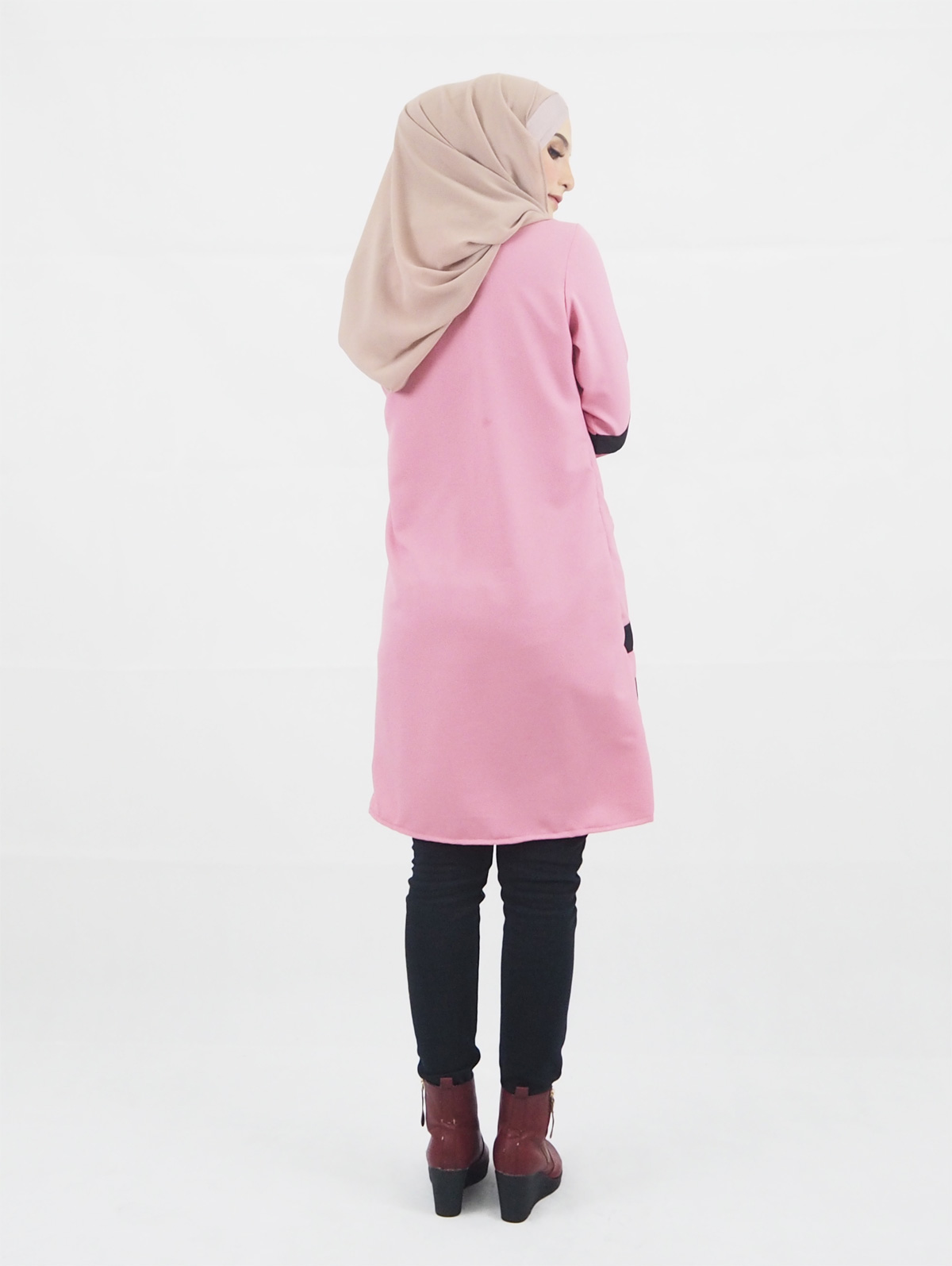 SW4380 Kurti Blouse (PLUS SIZE) Pink