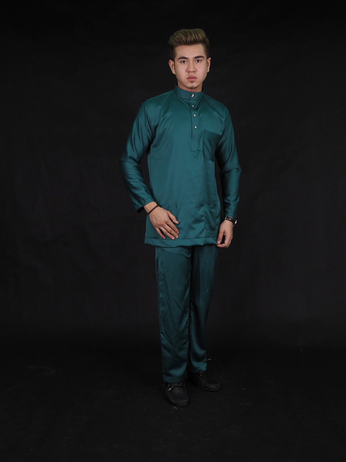 SW4382 Top+Pant Malay (PLUS SIZE MEN) Green