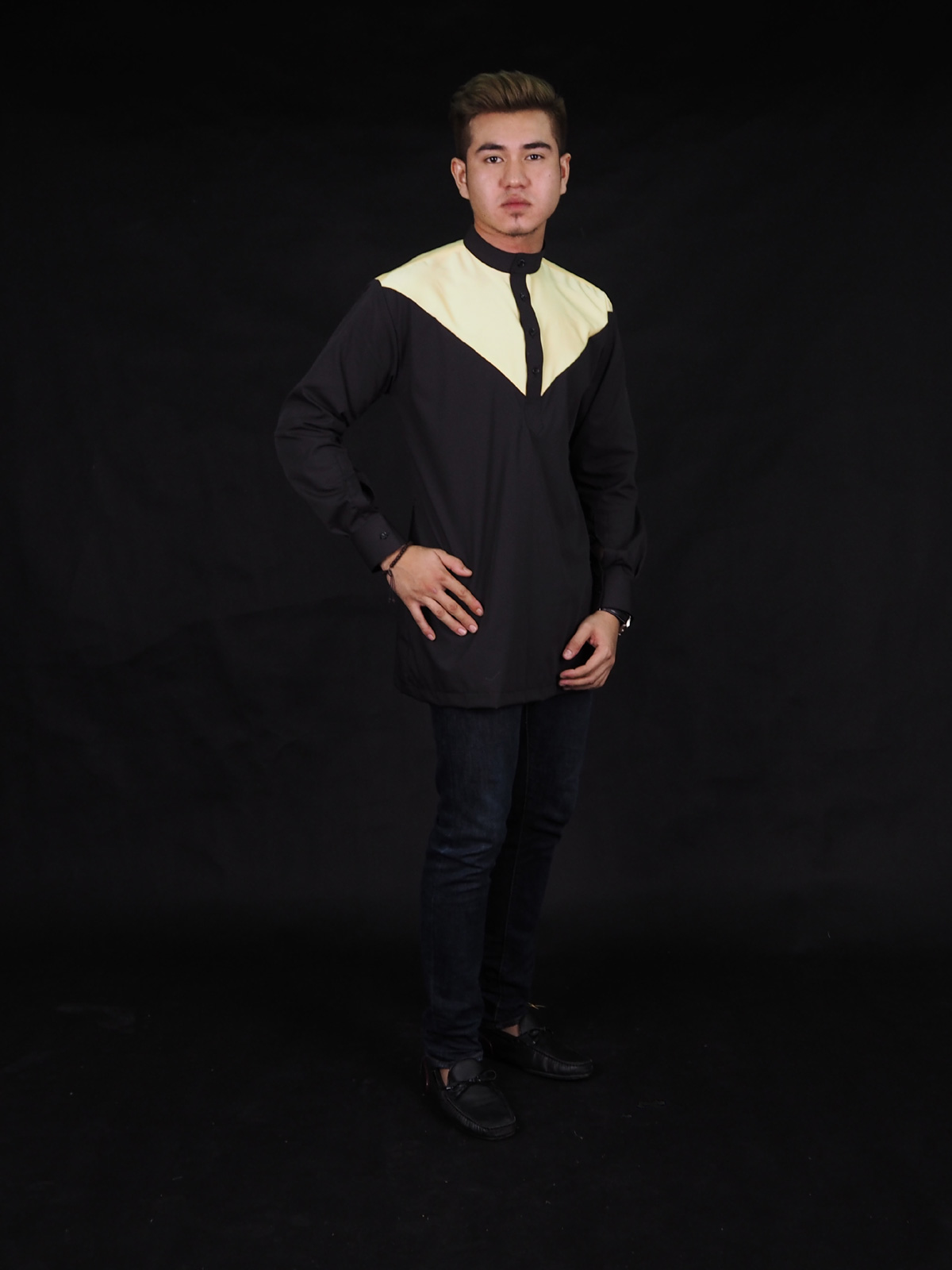 SW4385 Kurta Cotton (PLUS SIZE MEN) Black
