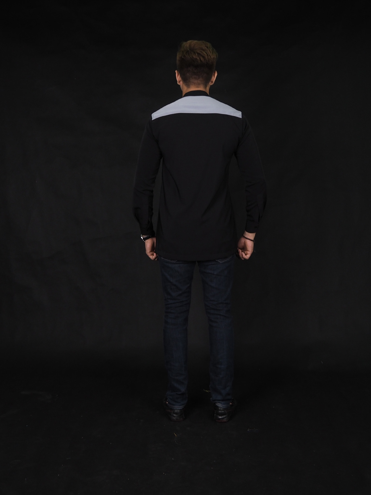 SW4385 Kurta Cotton (PLUS SIZE MEN) Black Grey