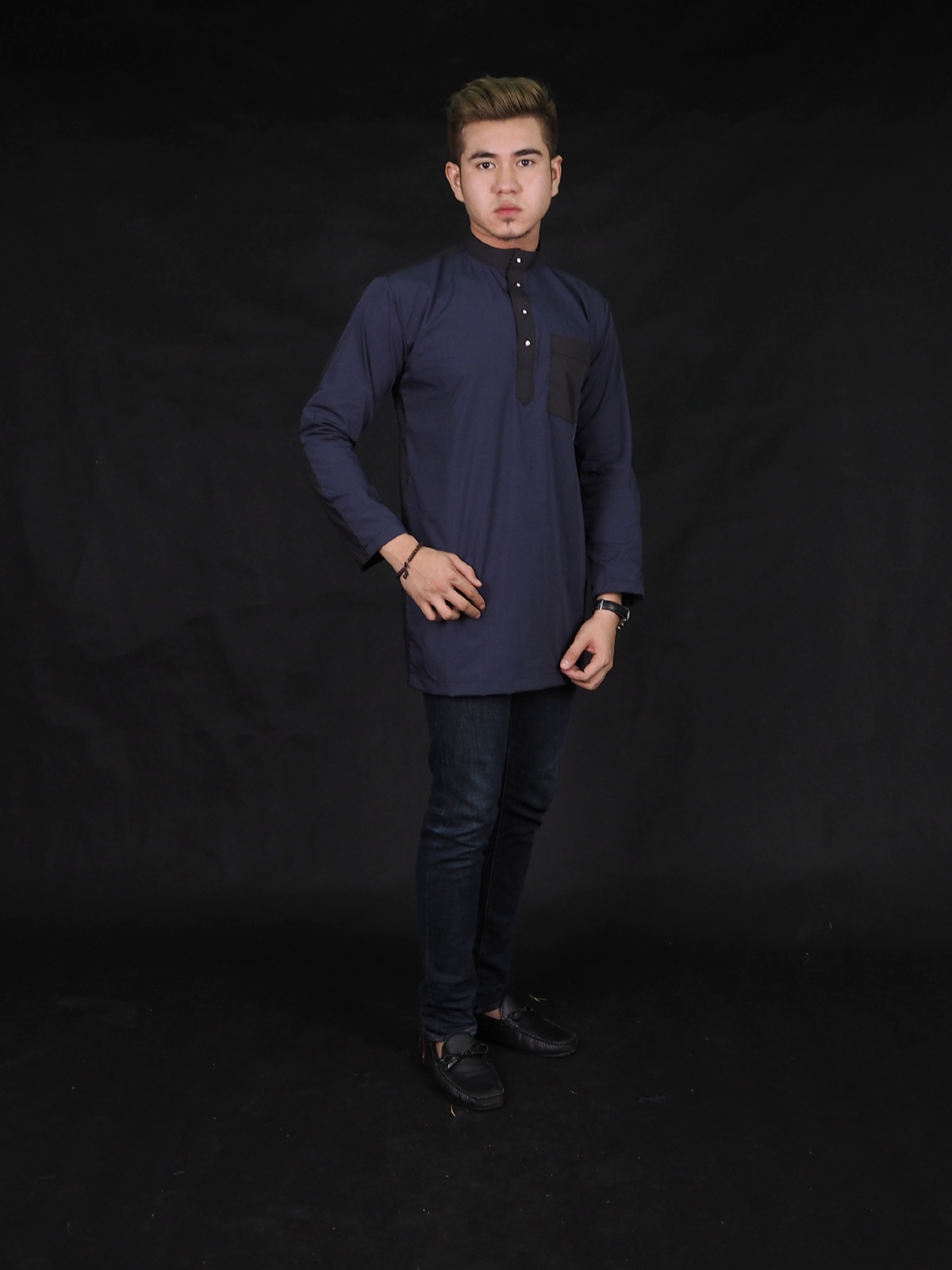 SW4387 Kurta (PLUS SIZE MEN) Dark Blue