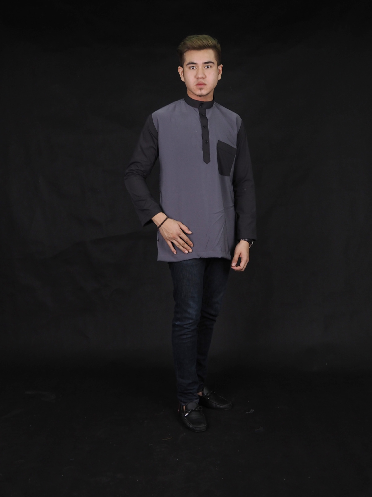 SW4387 Kurta (PLUS SIZE MEN) Grey
