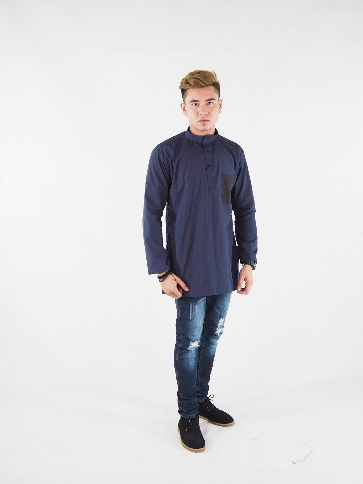 SW4391 Kurta (PLUS SIZE MEN) Dark Blue
