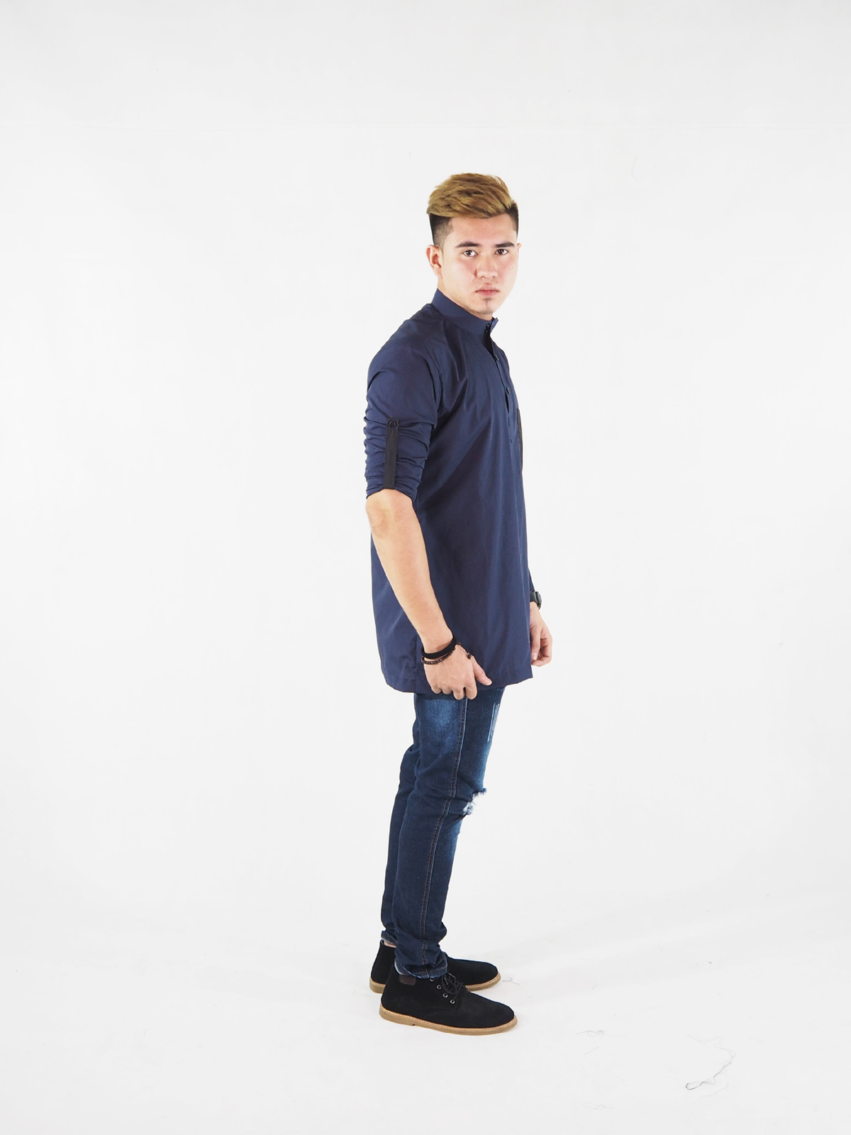 SW4391 Kurta (PLUS SIZE MEN) Dark Blue