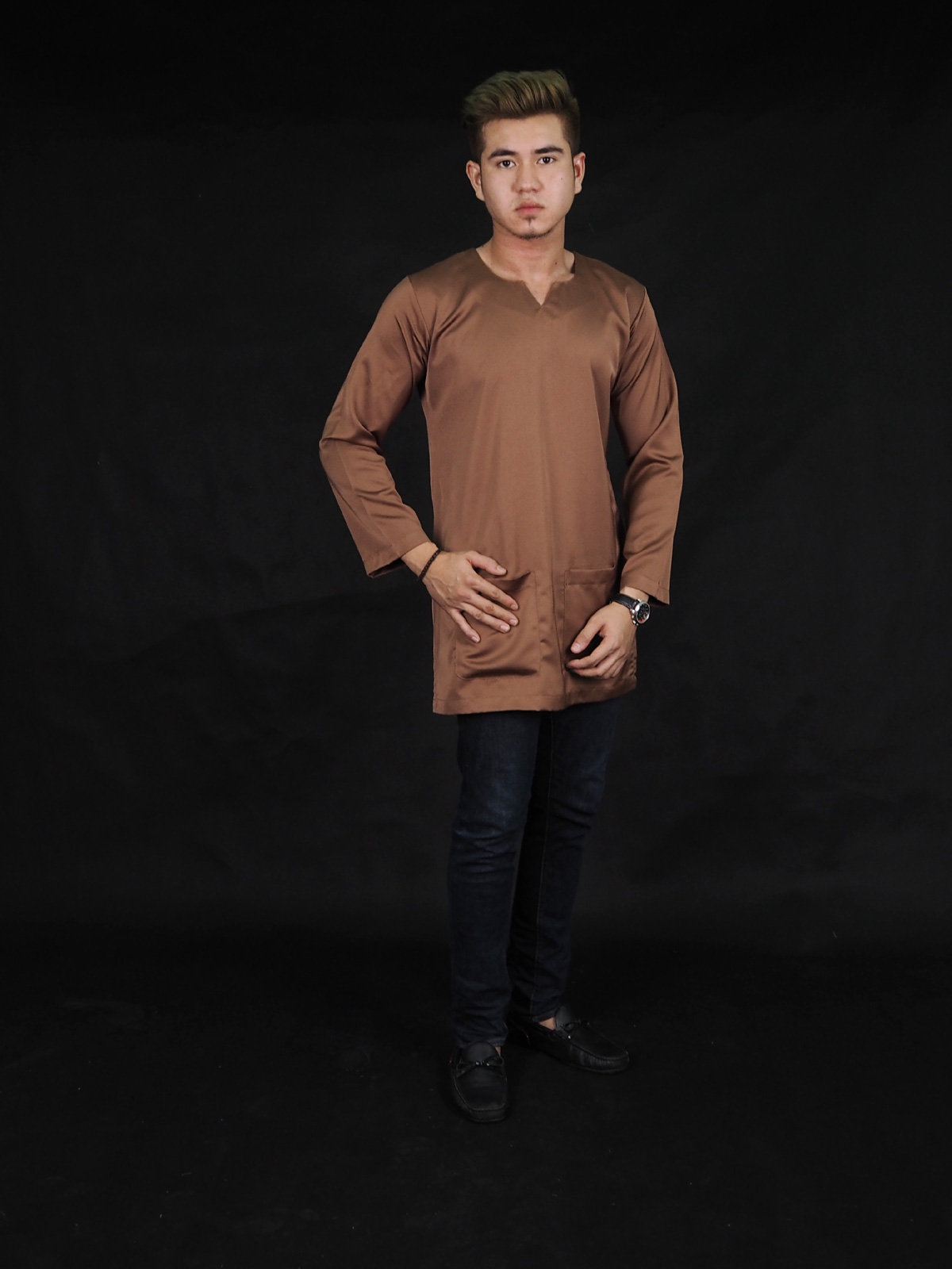SW4392 Kurta (PLUS SIZE MEN) Brown
