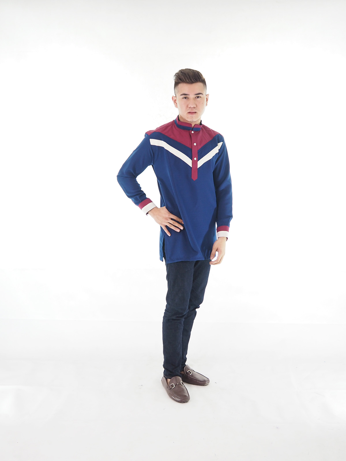 SW4396 Kurta Men (PLUS SIZE) Dark Blue