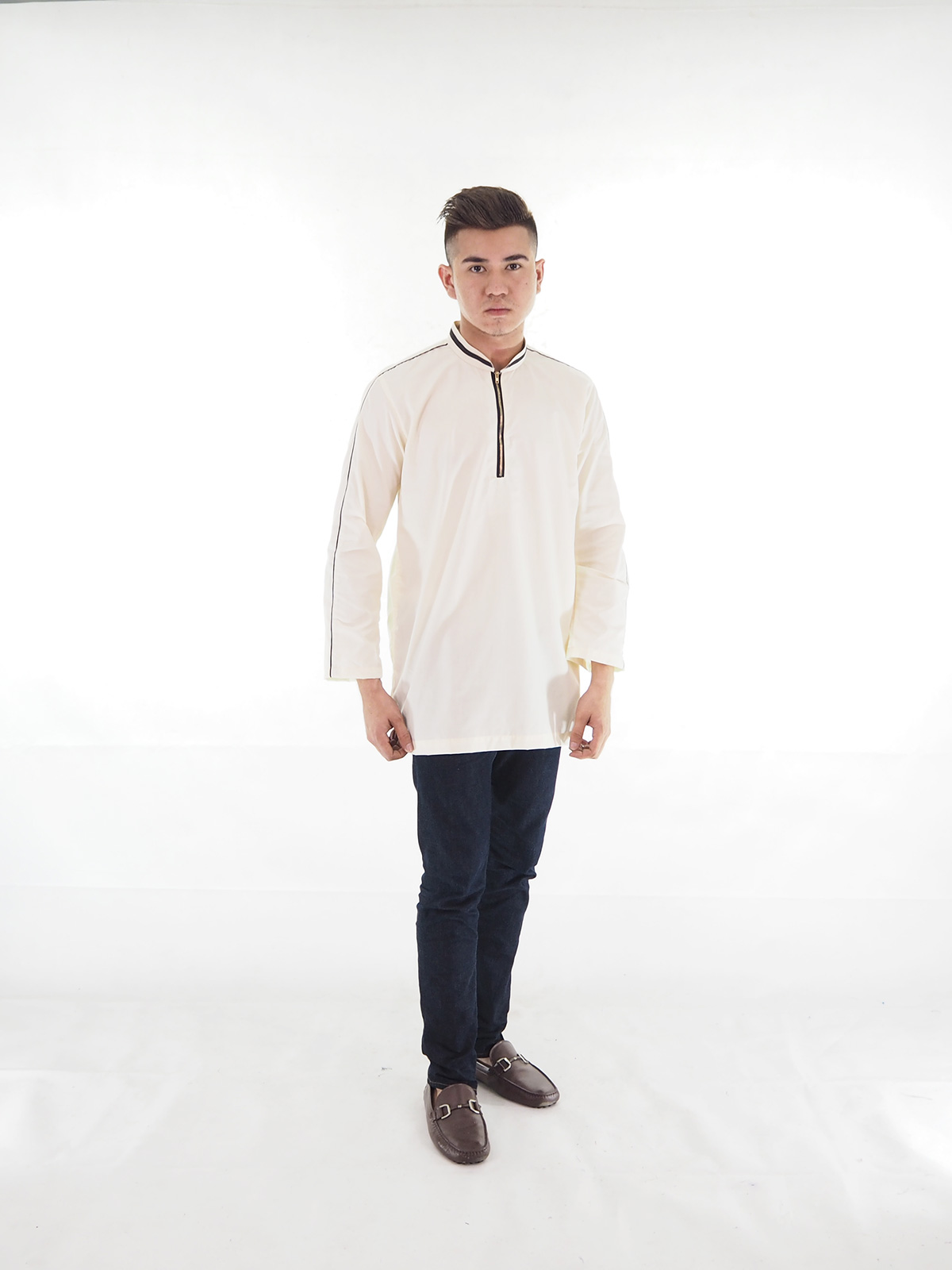 SW4397 Men Kurta (PLUS SIZE) Cream