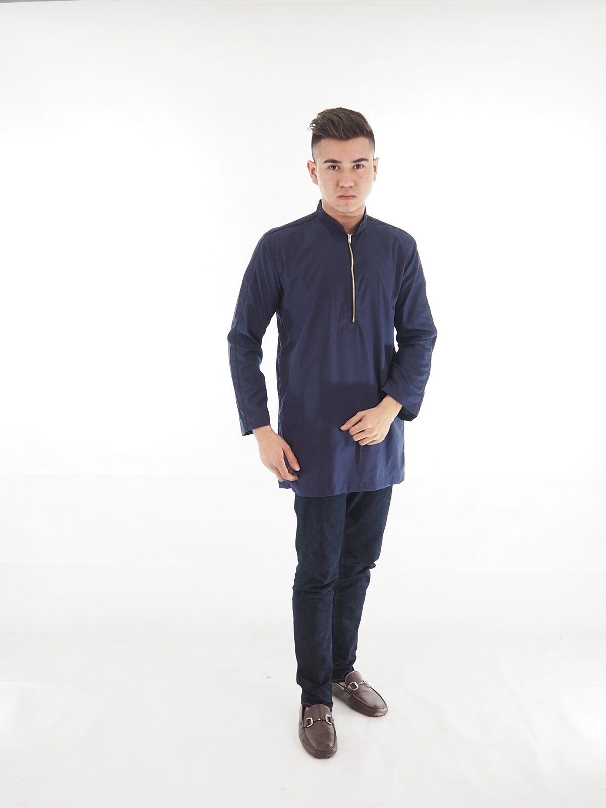 SW4397 Men Kurta (PLUS SIZE) Dark Blue