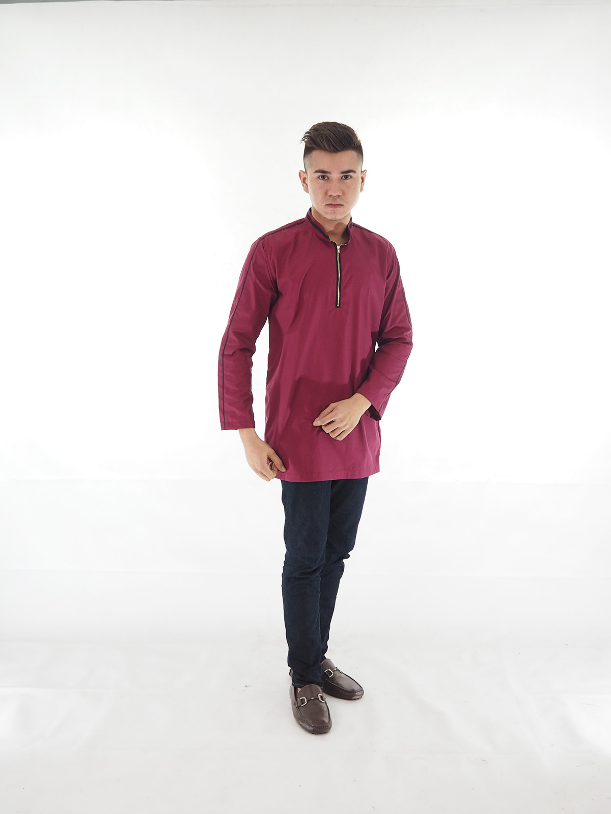 SW4397 Men Kurta (PLUS SIZE) Maroon