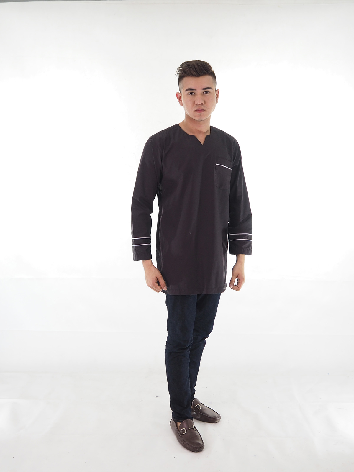 SW4398 Kurta Men(PLUS SIZE) Black