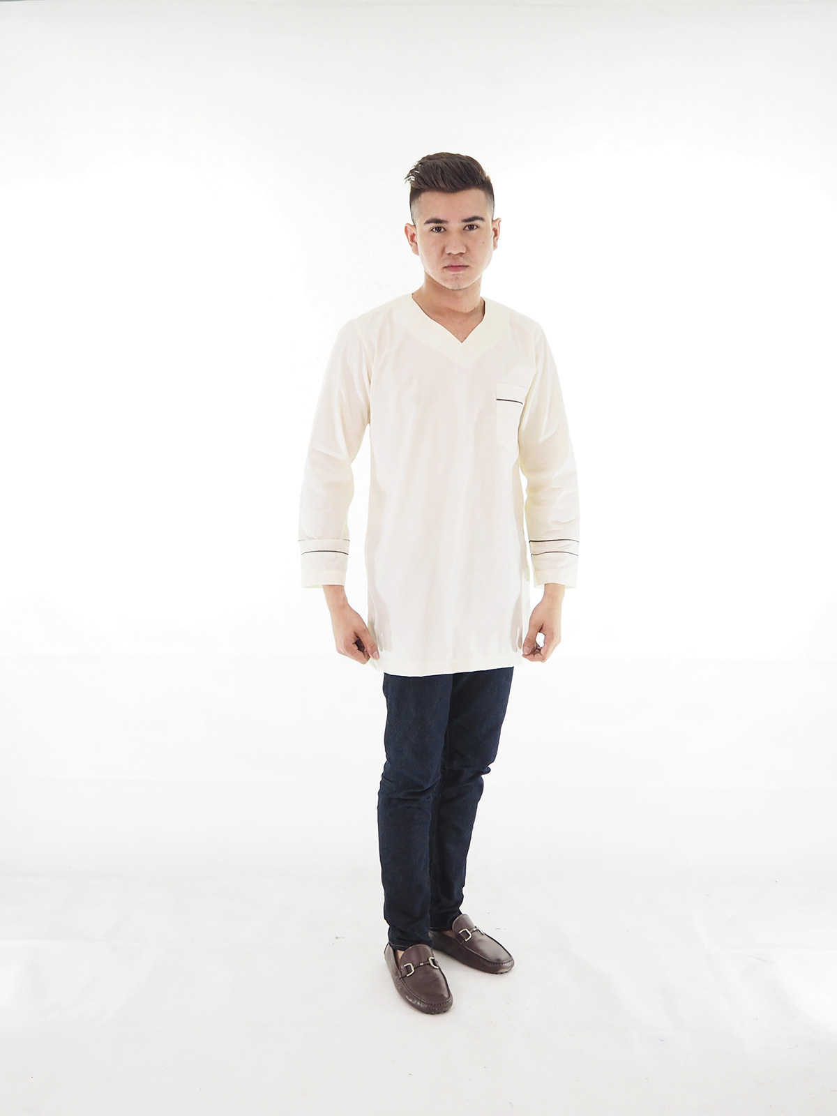 SW4398 Kurta Men(PLUS SIZE) Cream