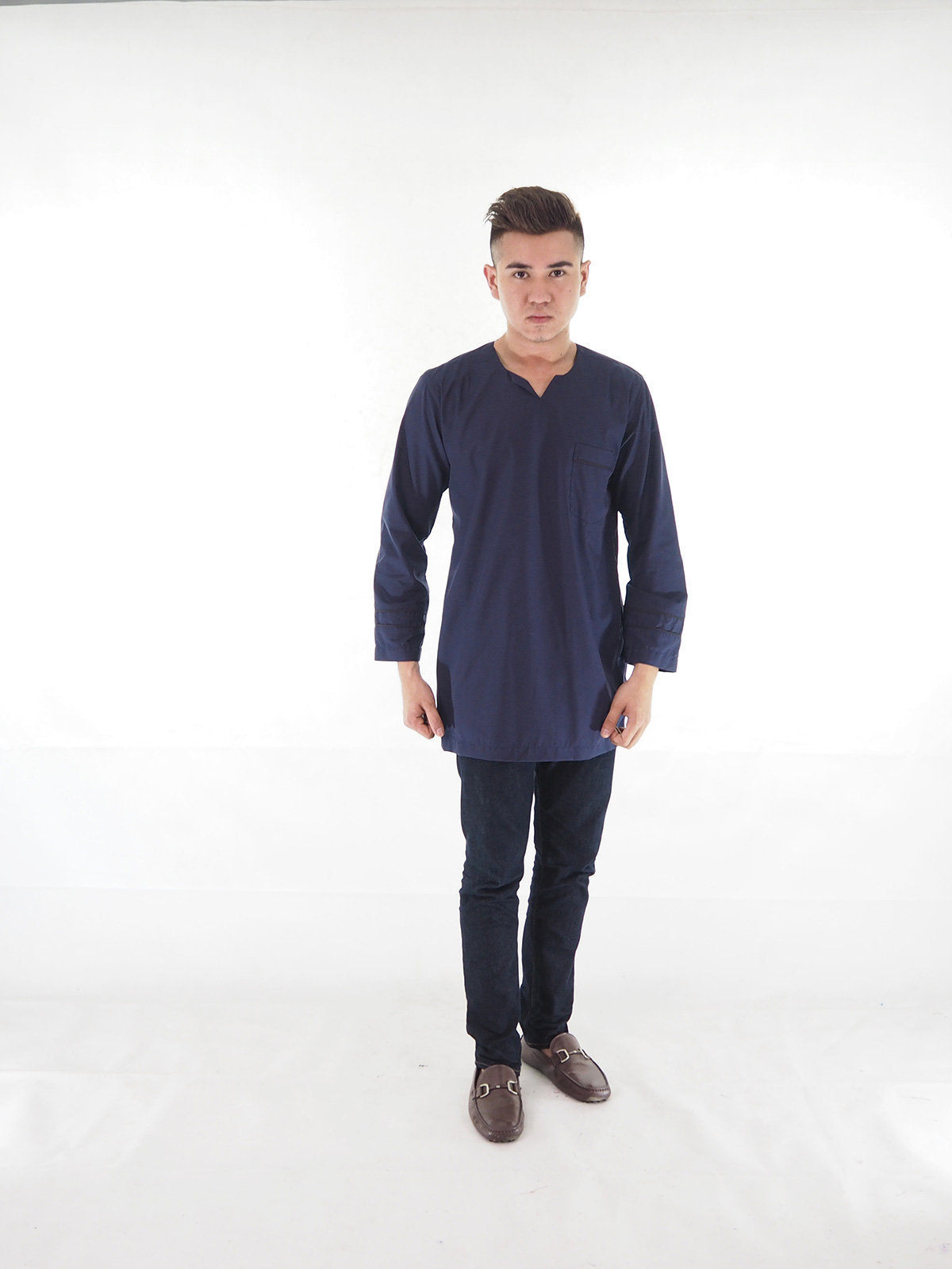 SW4398 Kurta Men(PLUS SIZE) Dark Blue