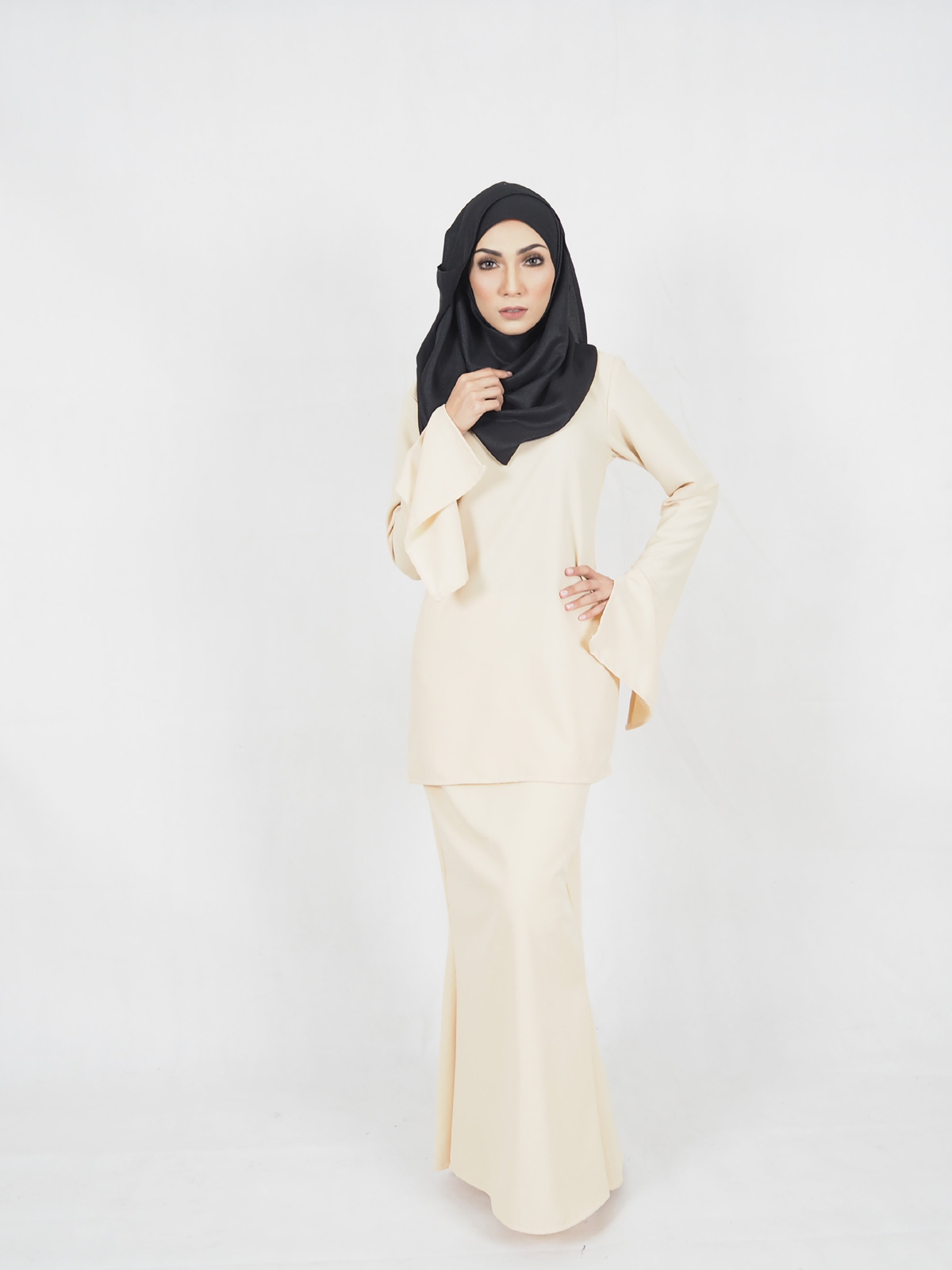 SW4406 Baju Kurung (PLUS SIZE MATERNITY) Cream
