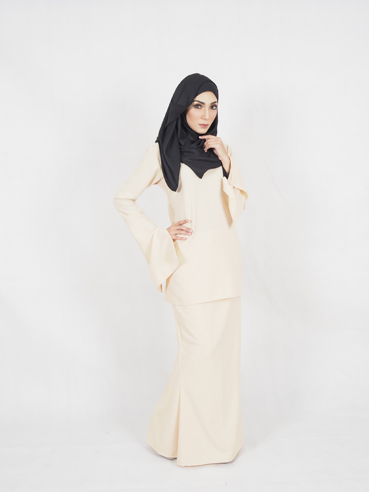 SW4406 Baju Kurung (PLUS SIZE MATERNITY) Cream