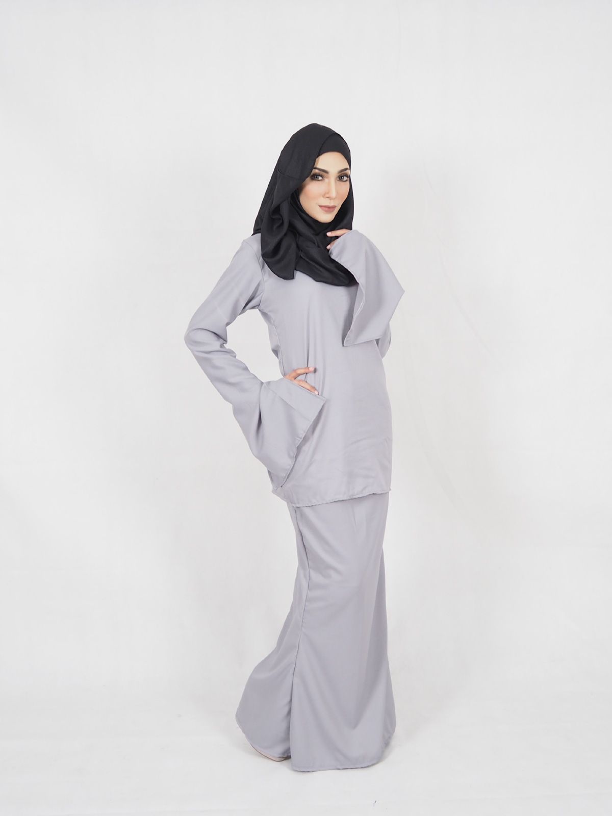 SW4406 Baju Kurung (PLUS SIZE MATERNITY) Grey