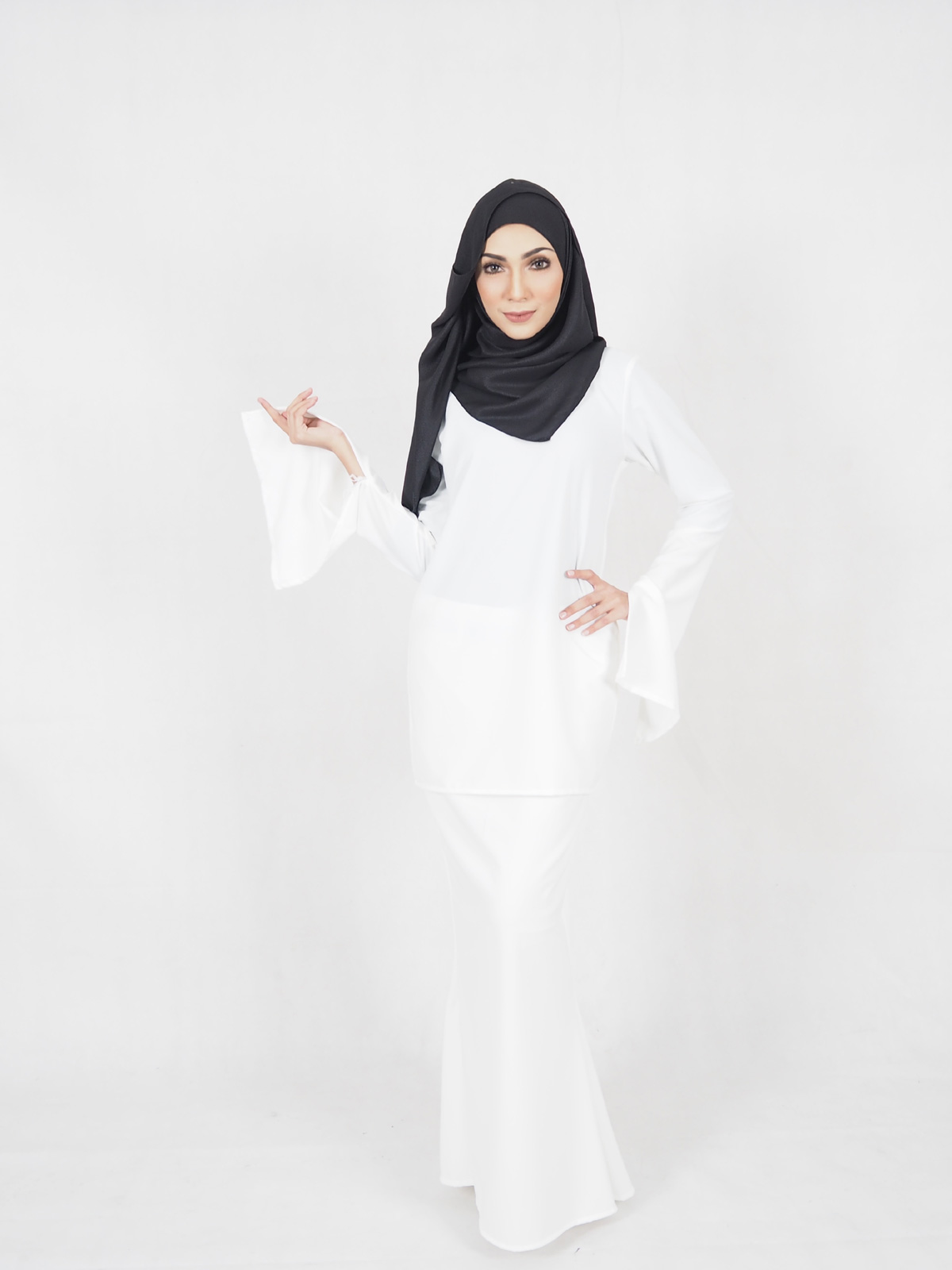 SW4406 Baju Kurung (PLUS SIZE MATERNITY) White