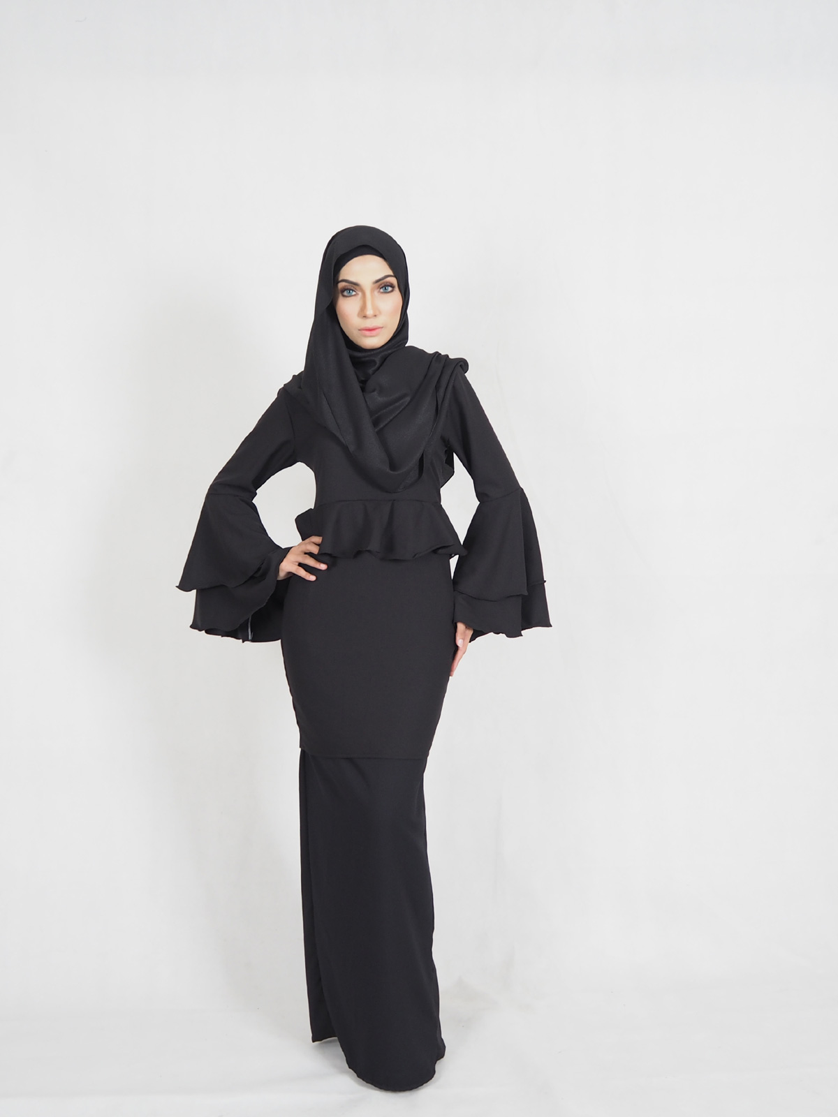 SW4409 Baju Kurung (PLUS SIZE MATERNITY) Black