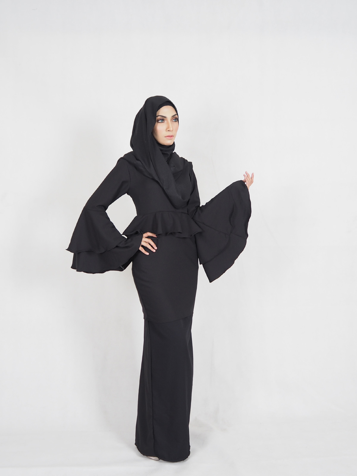 SW4409 Baju Kurung (PLUS SIZE MATERNITY) Black