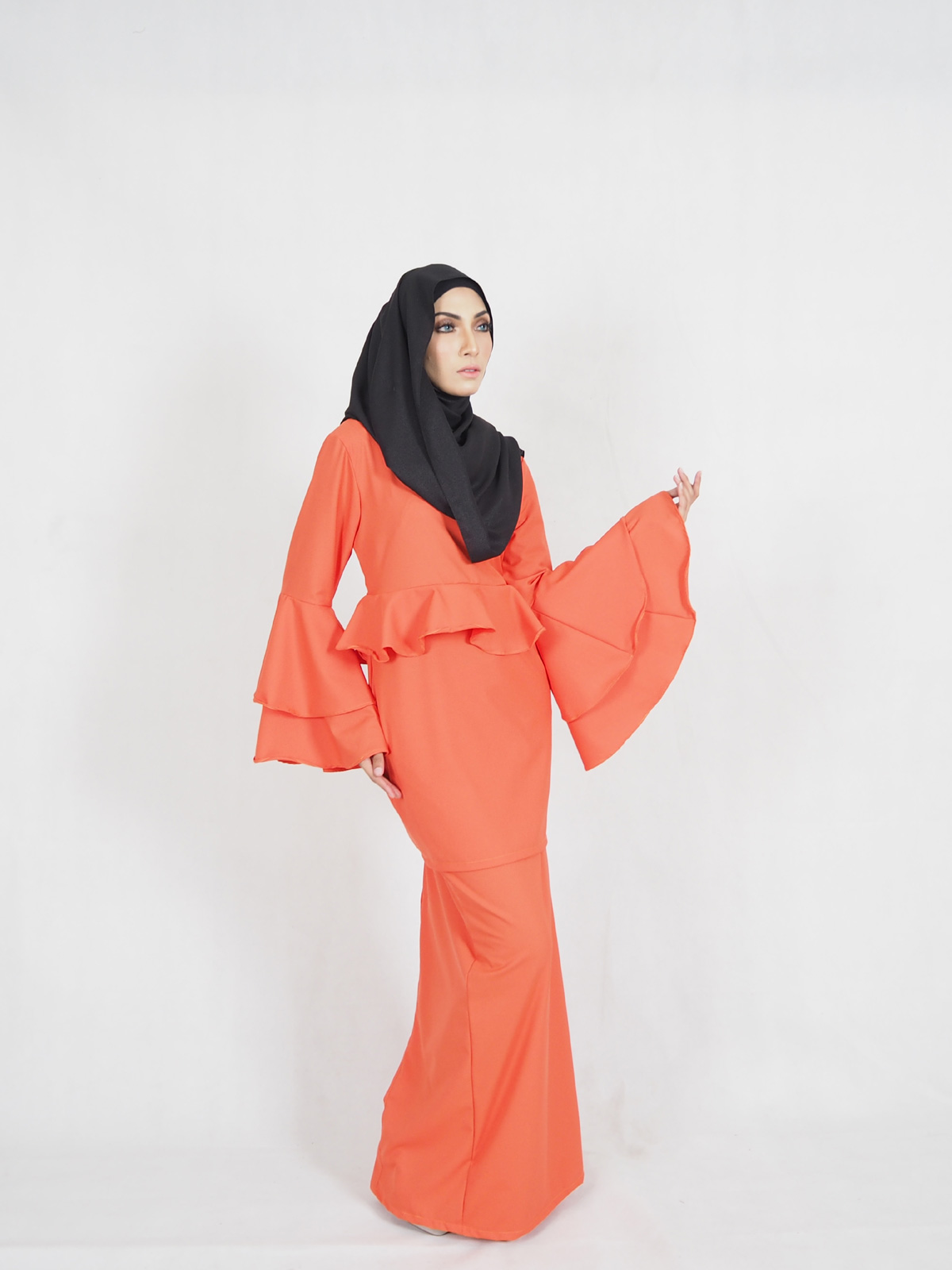 SW4409 Baju Kurung (PLUS SIZE MATERNITY) Orange