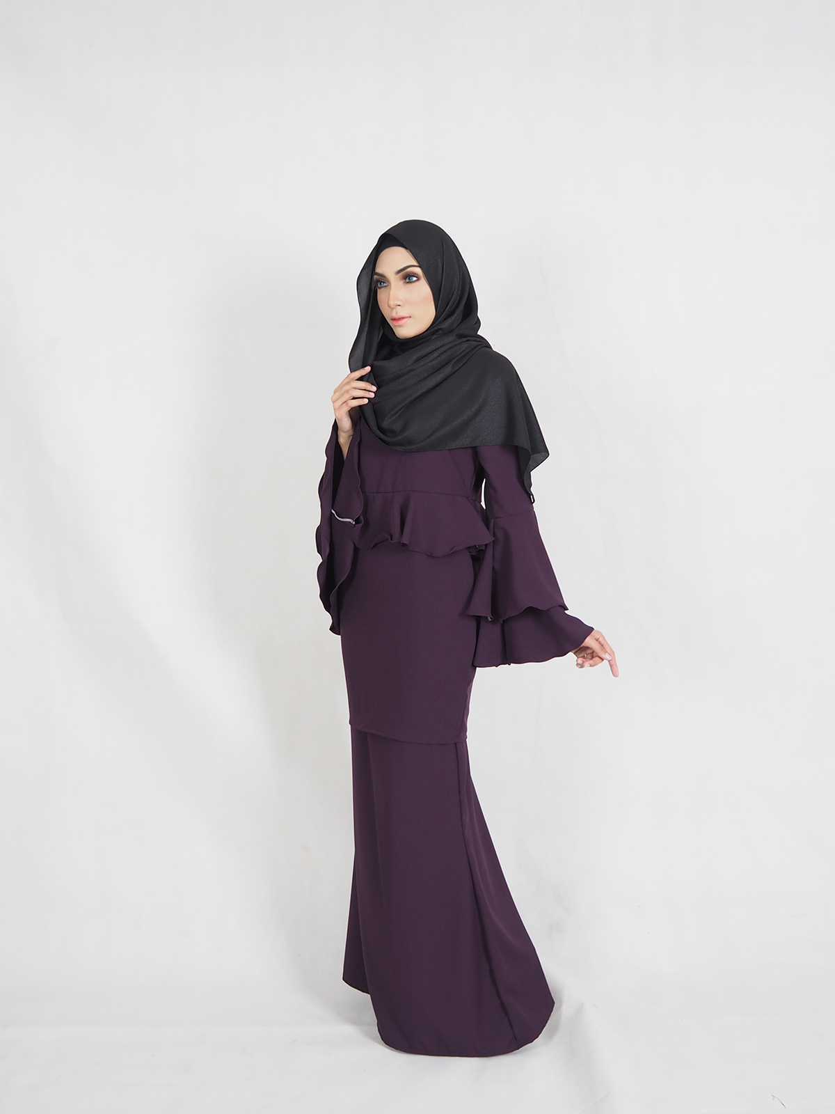 SW4409 Baju Kurung (PLUS SIZE MATERNITY) Purple