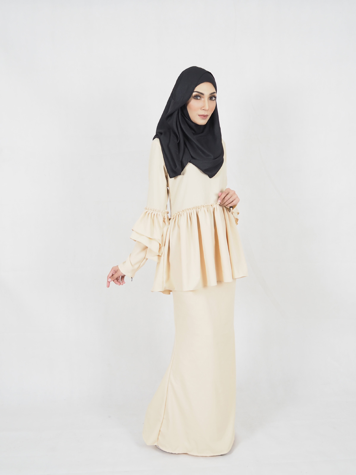 SW4410 Baju Kurung (PLUS SIZE MATERNITY) Cream