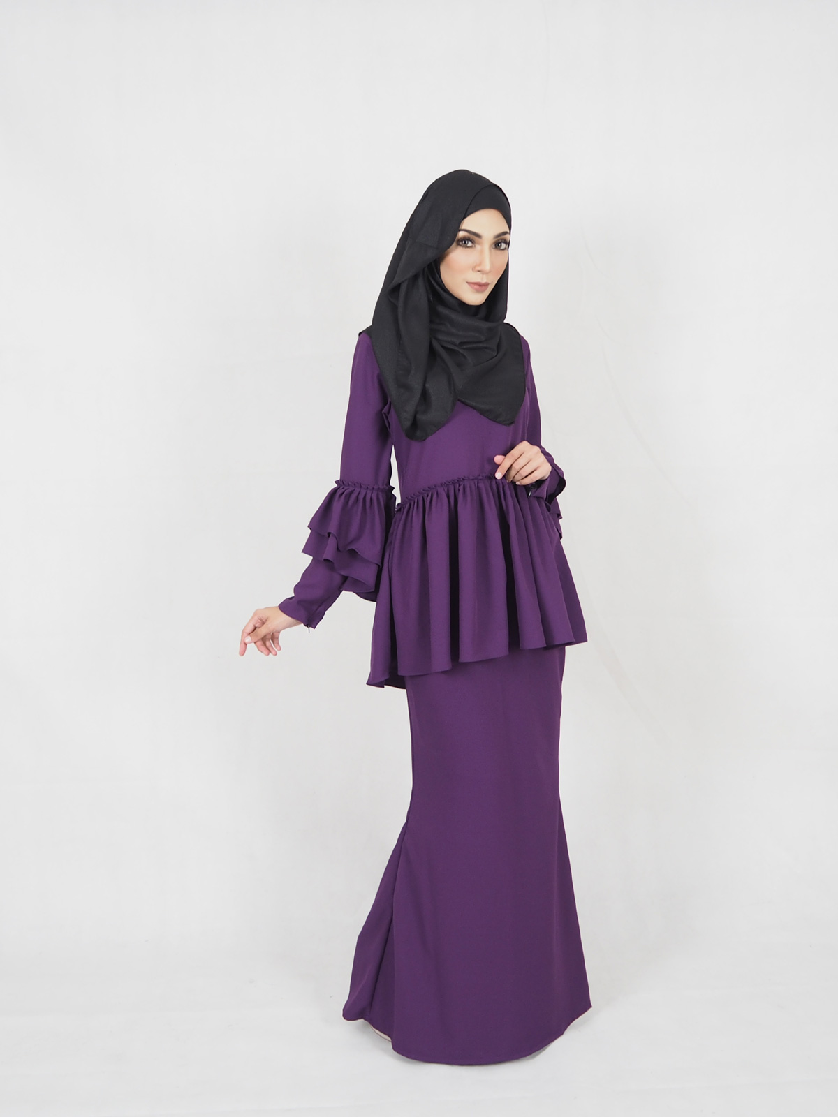 SW4410 Baju Kurung (PLUS SIZE MATERNITY) Purple