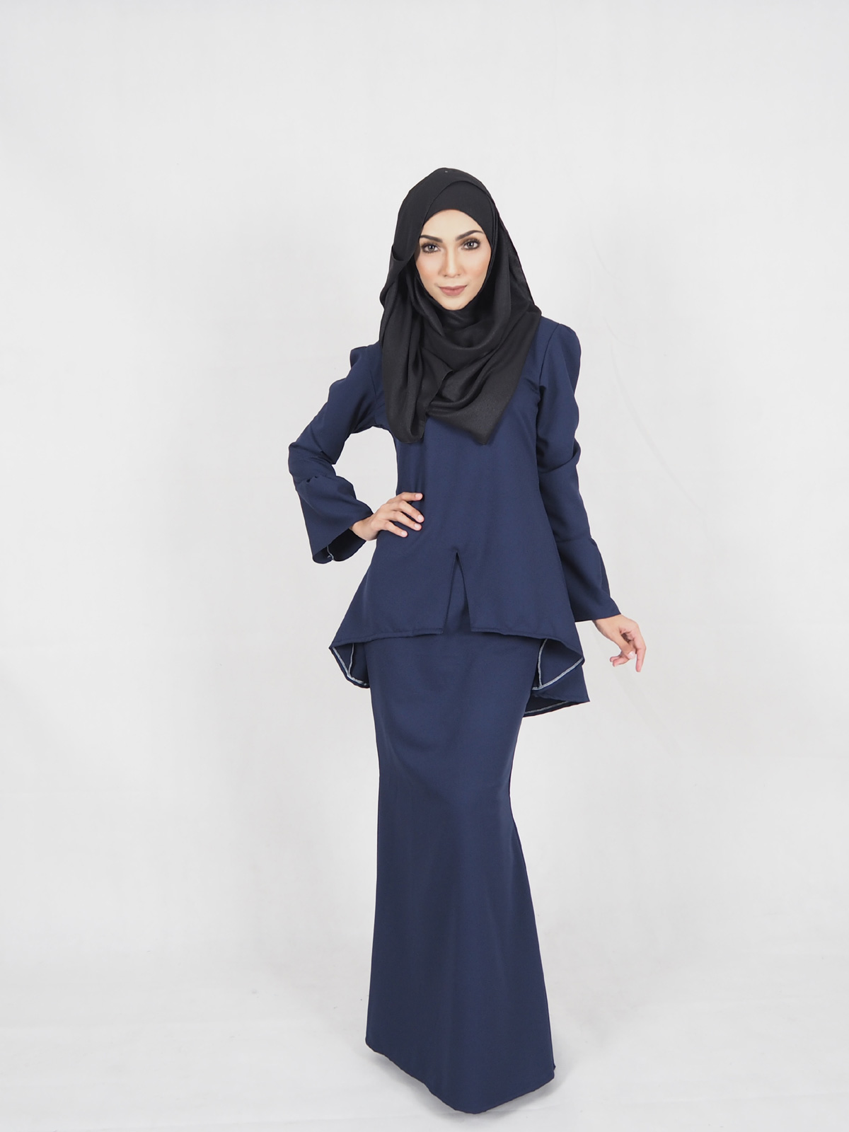 SW4411 Baju Kurung (PLUS SIZE MATERNITY) Dark Blue