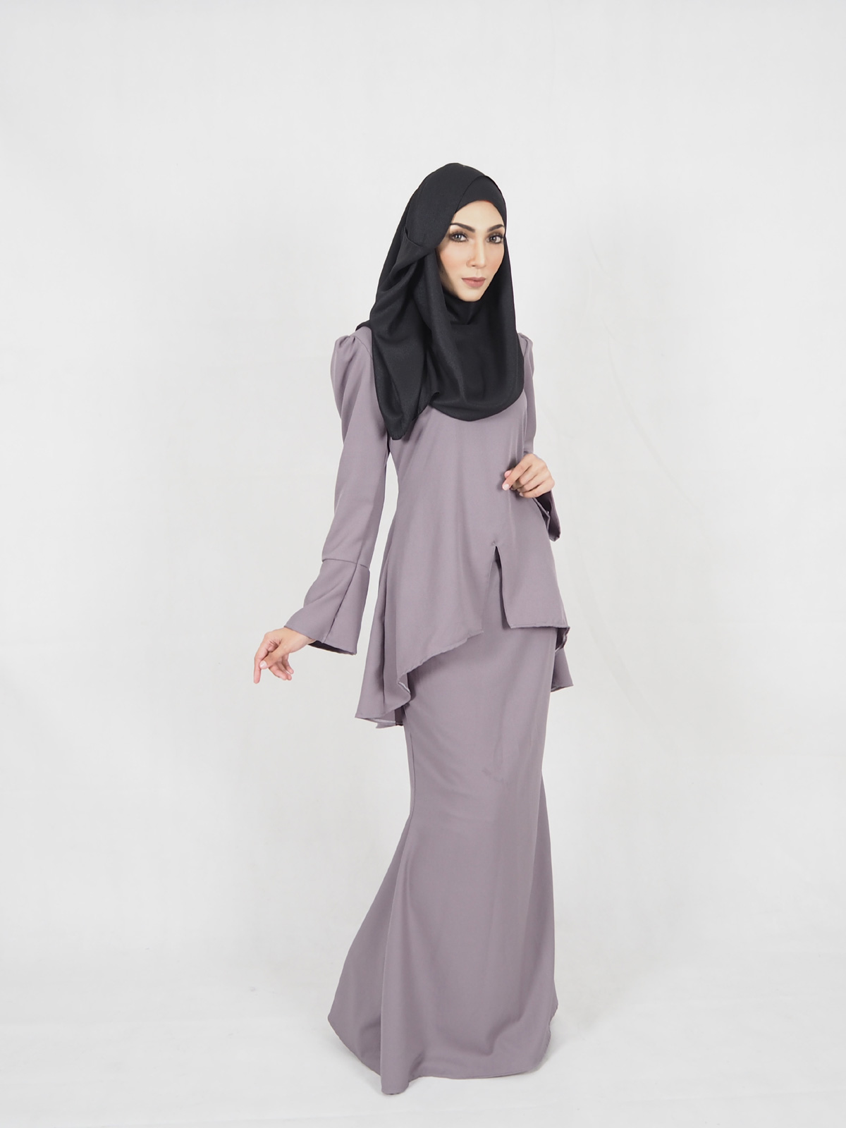 SW4411 Baju Kurung (PLUS SIZE MATERNITY) Grey