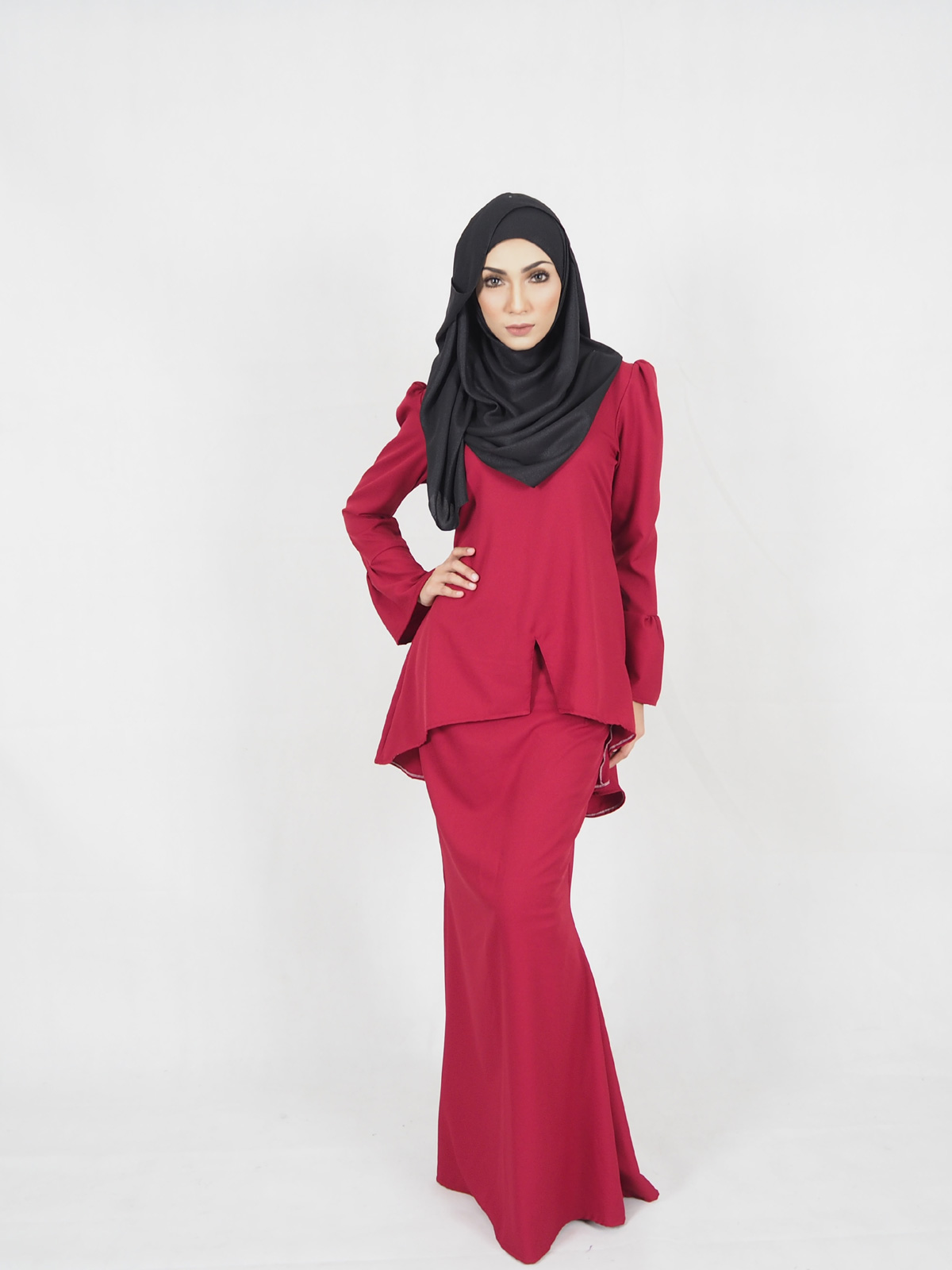 SW4411 Baju Kurung (PLUS SIZE MATERNITY) Maroon