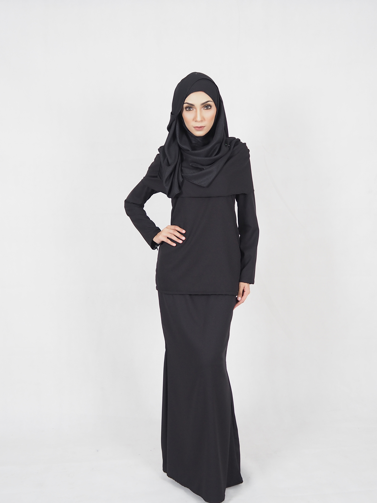 SW4412 Baju Kurung (Plus Size Maternity) Black 