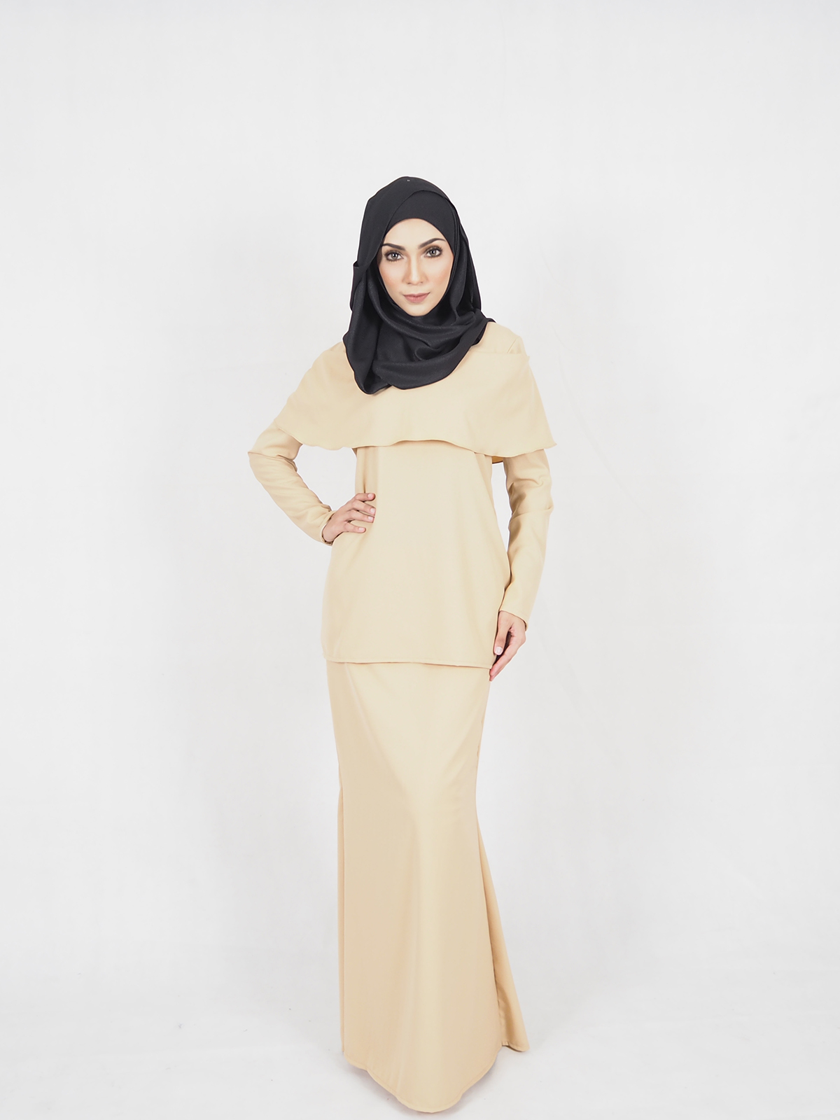 SW4412 Baju Kurung (Plus Size Maternity) Dark Brown 