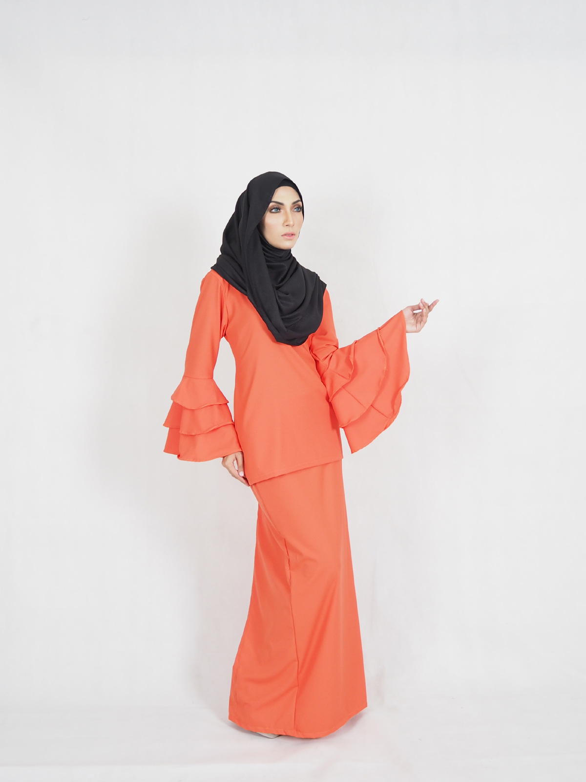 SW4415 Baju kurung (Maternity) Orange