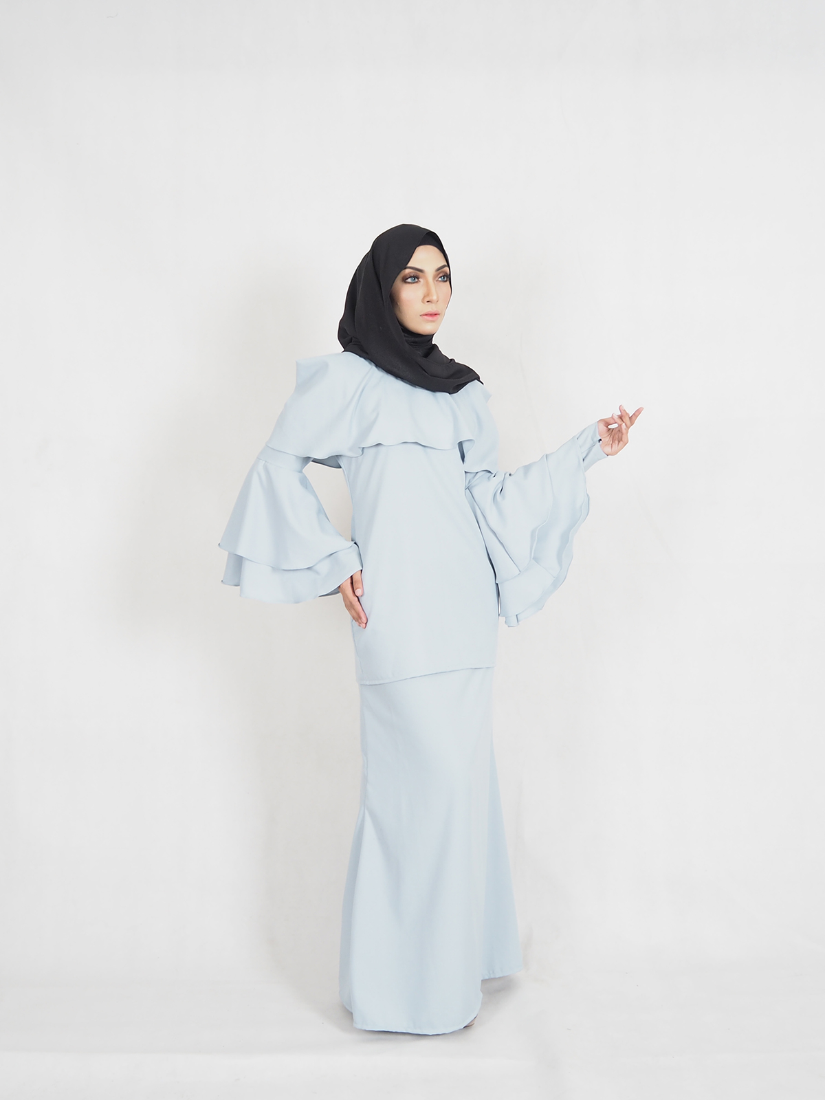 SW4420 baju Kurung (Maternity) Light Blue