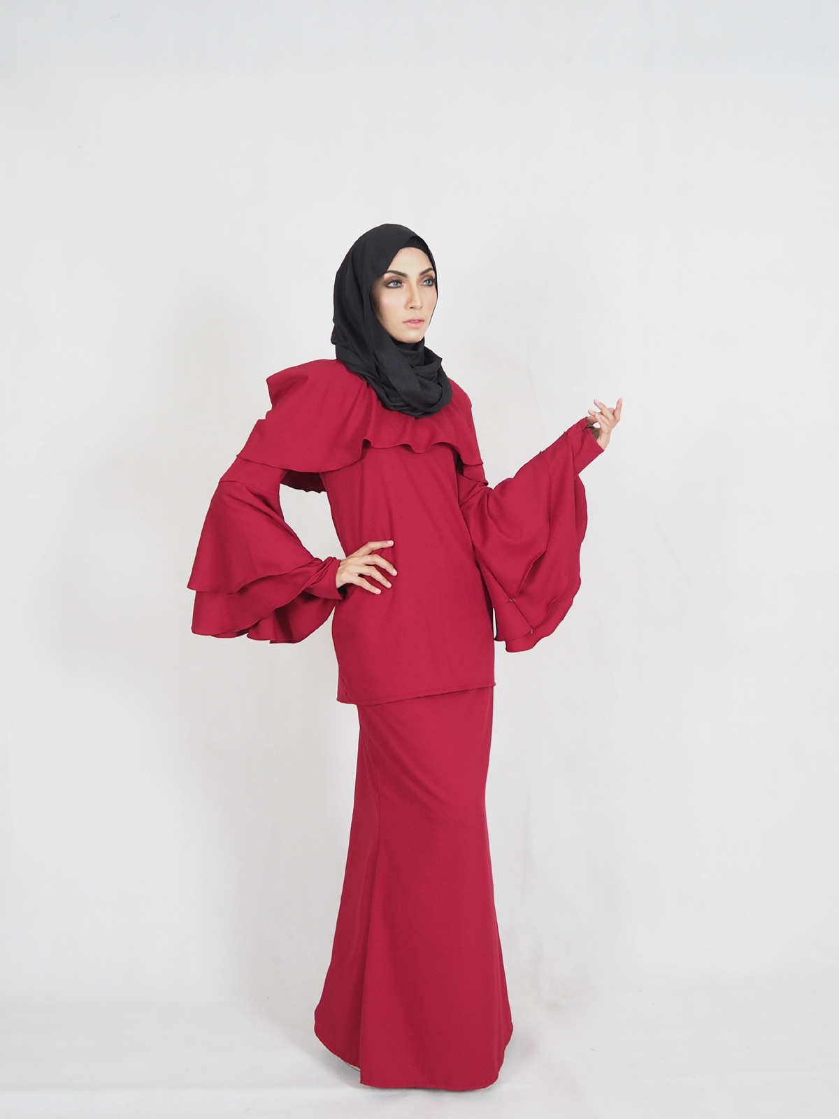SW4420 baju Kurung (Maternity) Maroon