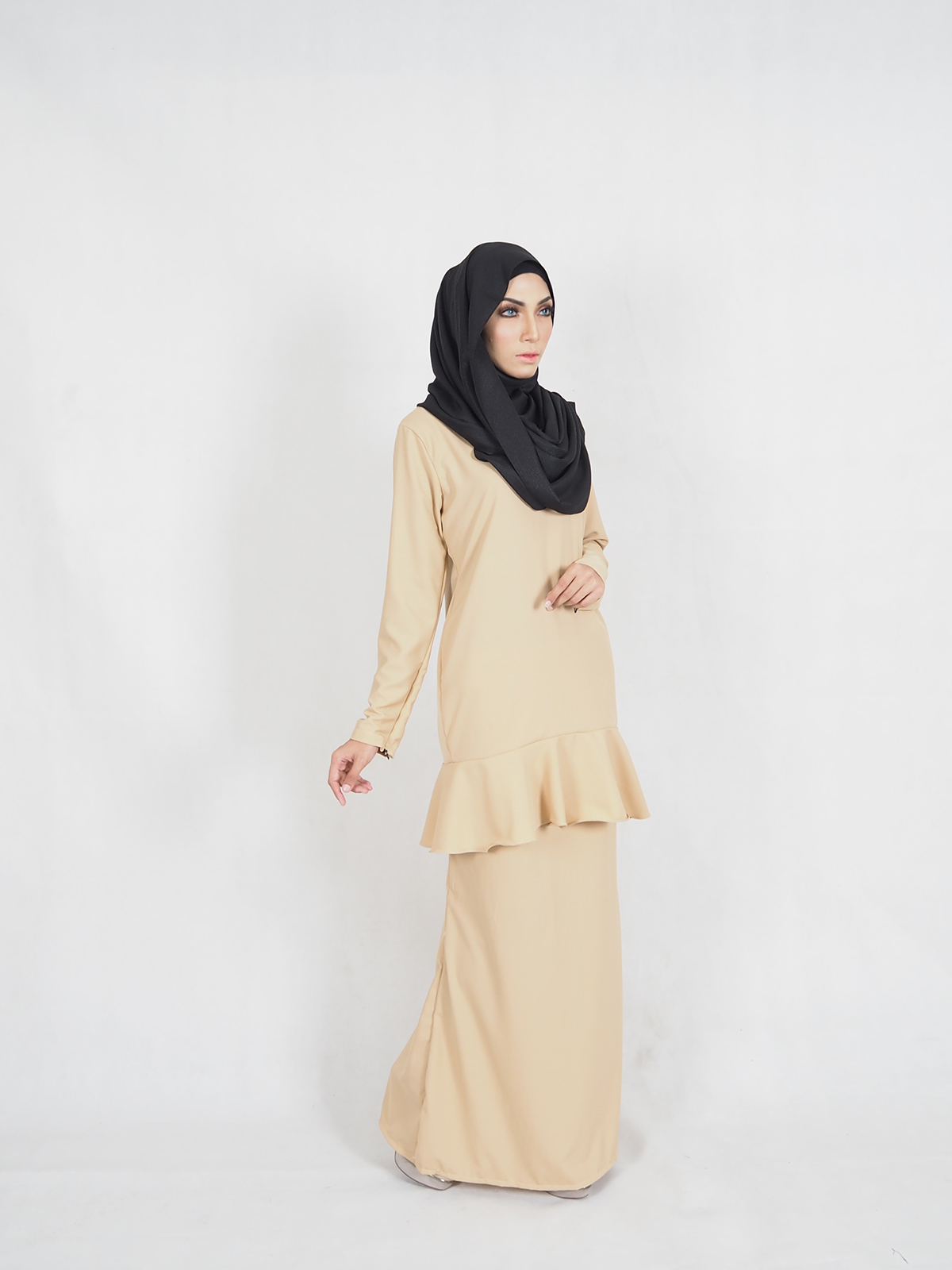 SW4427 Baju Kurung (Plus Size Maternity) Dark Brown