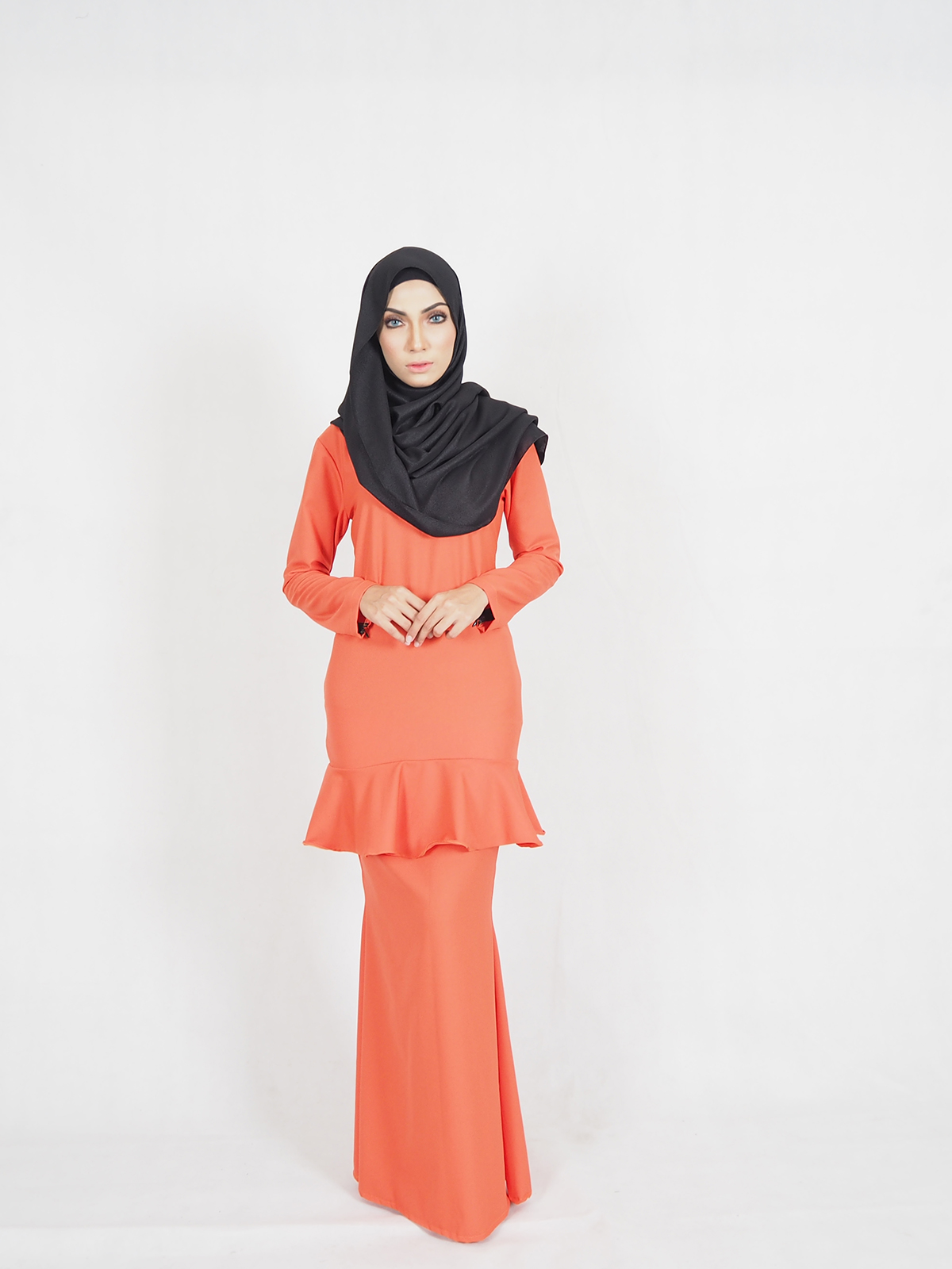 SW4427 Baju Kurung (Plus Size Maternity) Orange
